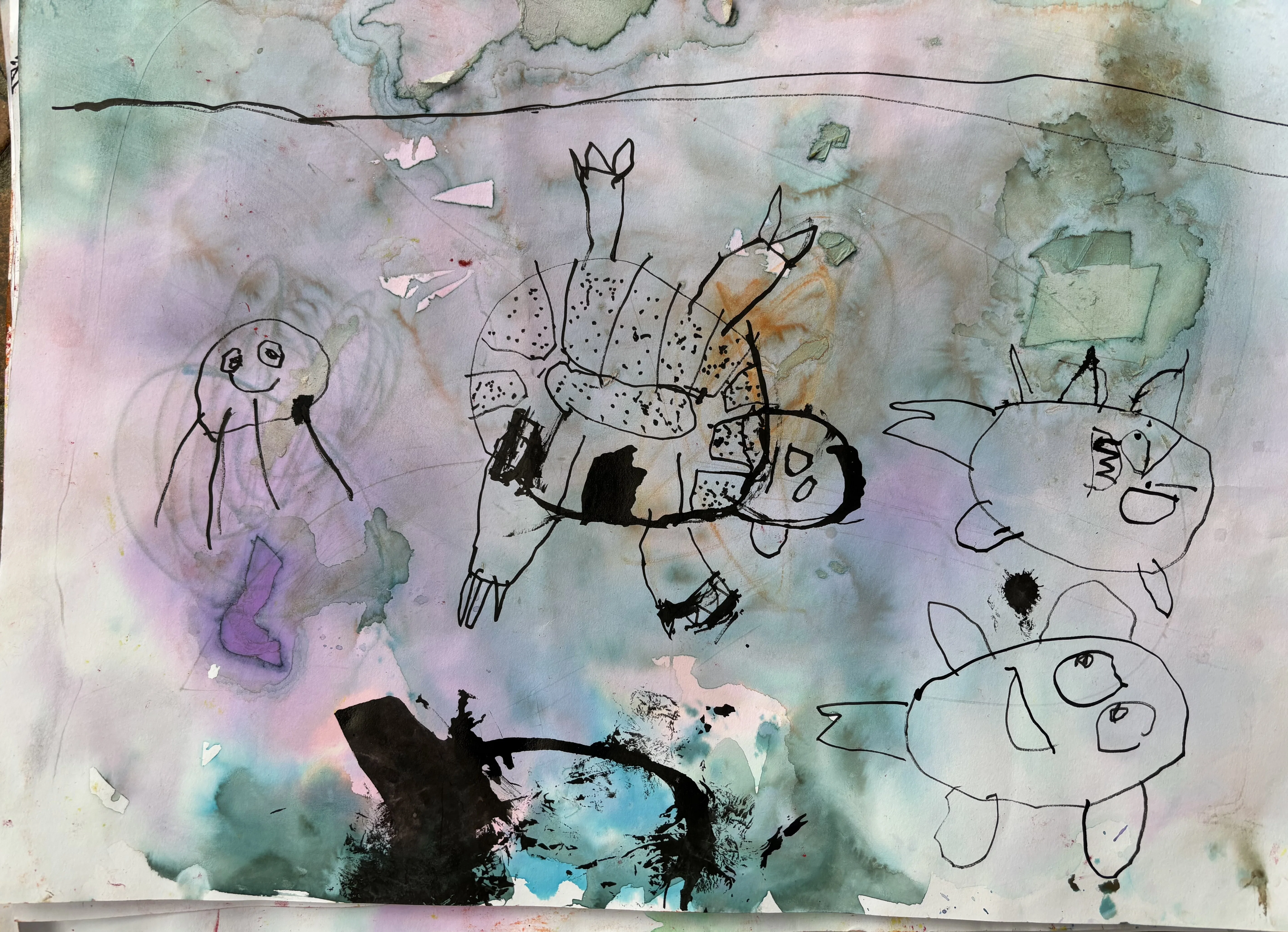 ナバホ族 サンドアート 亀 砂絵 ナホバ族 ネイティブアメリカン サンド