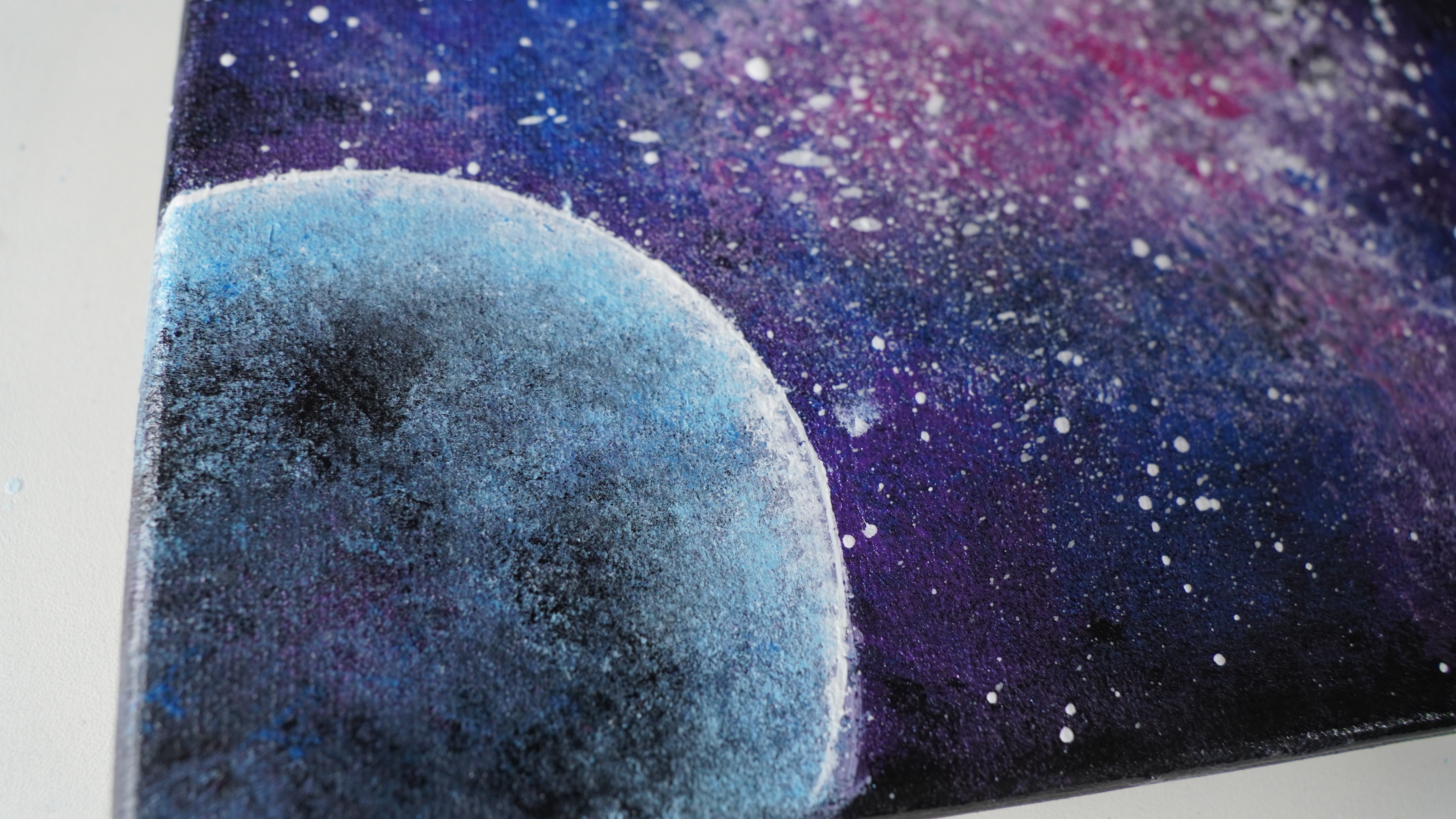 アクリル絵の具で宇宙を簡単に描く方法｜junya_art