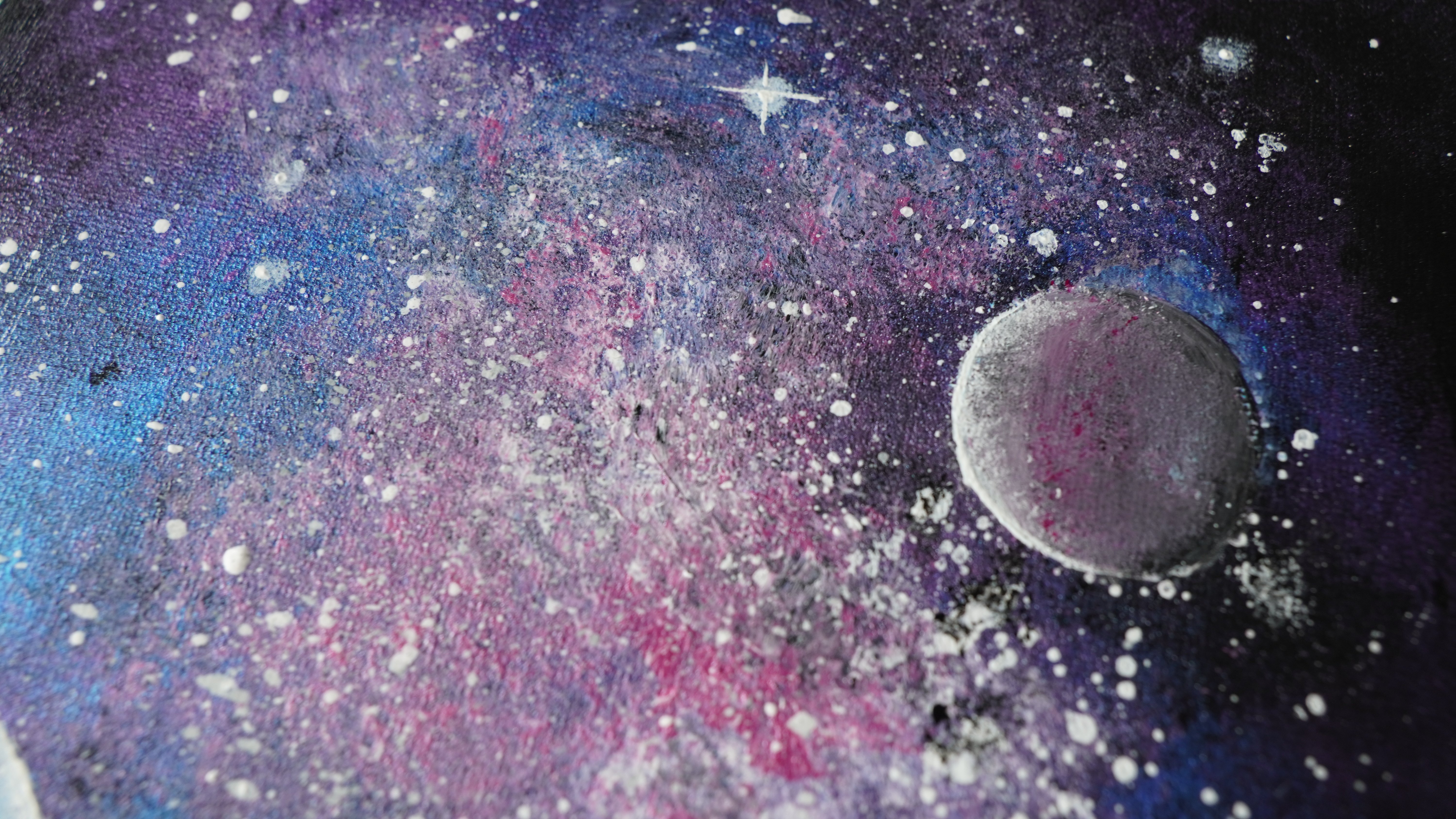 アクリル絵の具で宇宙を簡単に描く方法｜junya_art