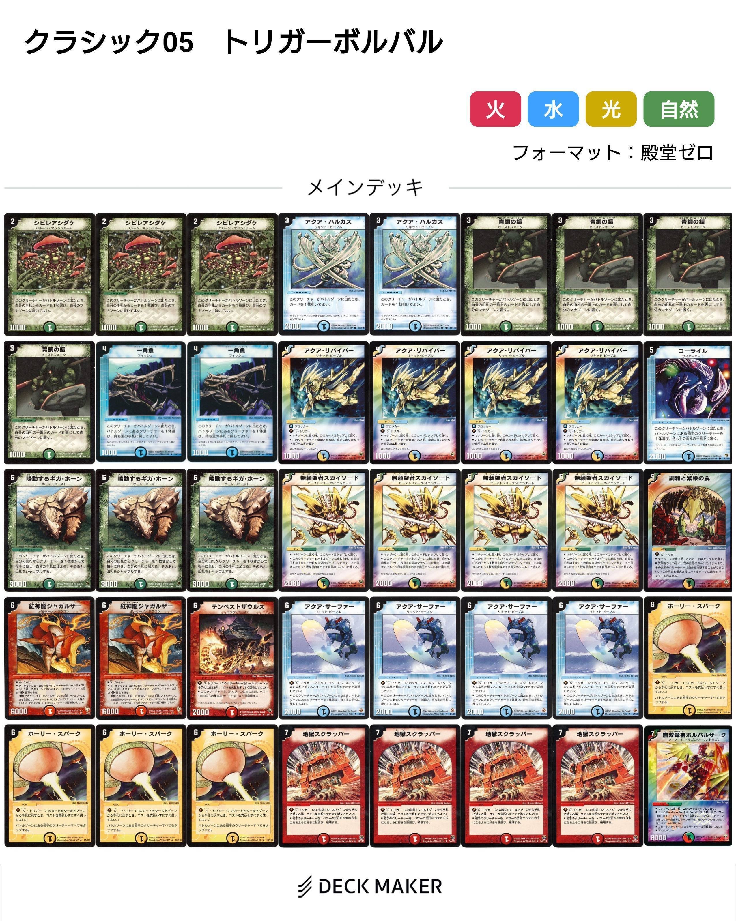 【デュエマクラシック05】 ドロマーガーディアンデッキ デュエルマスターズ ドロマーガーディアン(クラシック05) デッキレシピ