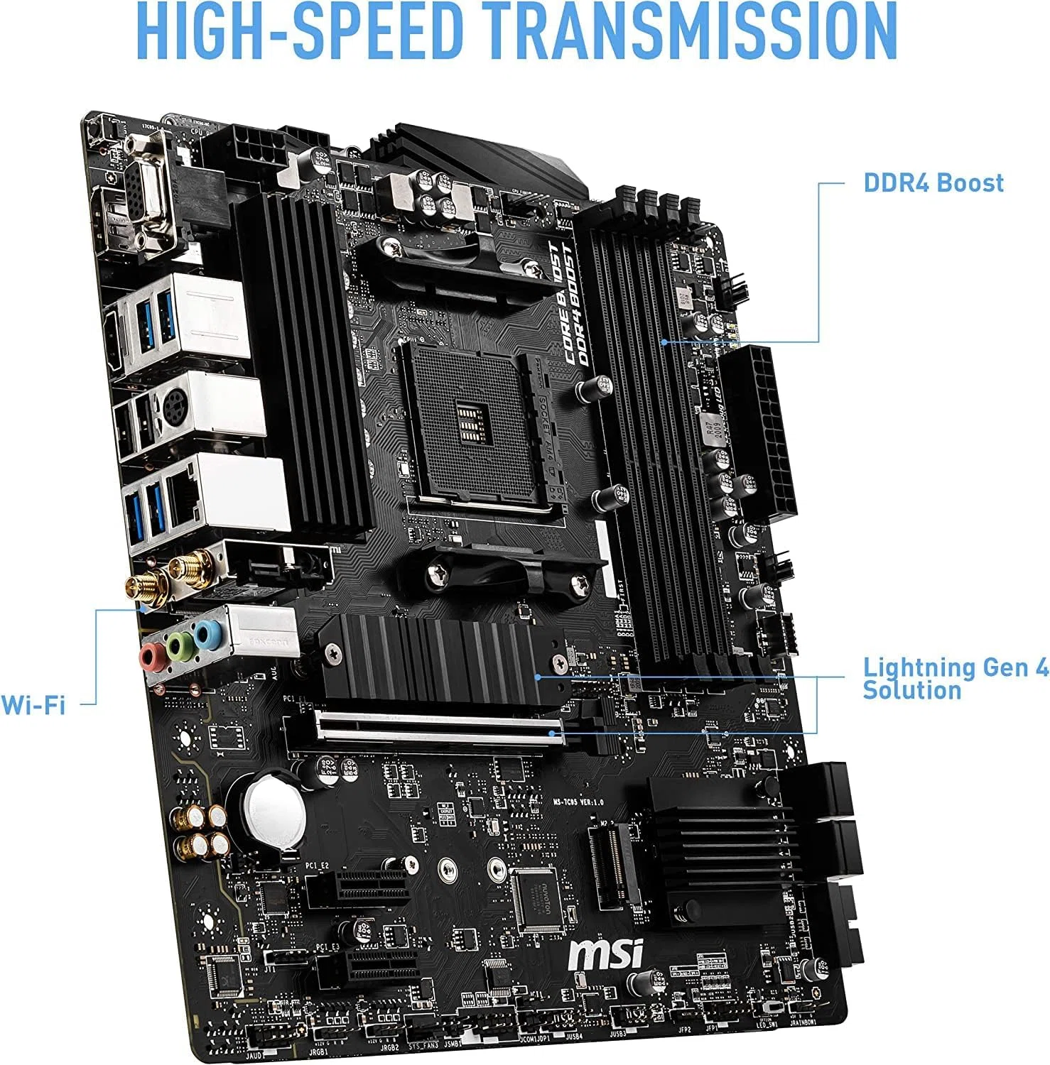 MSI B550M PRO-VDH WIFI Ryzen 5000対応MicroATXマザーボード
