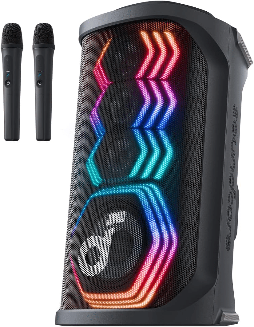 Soundcore Rave 3 AIカラオケスピーカー 自宅で簡単にカラオケが楽しめる！AIボーカルリムーバー搭載の
