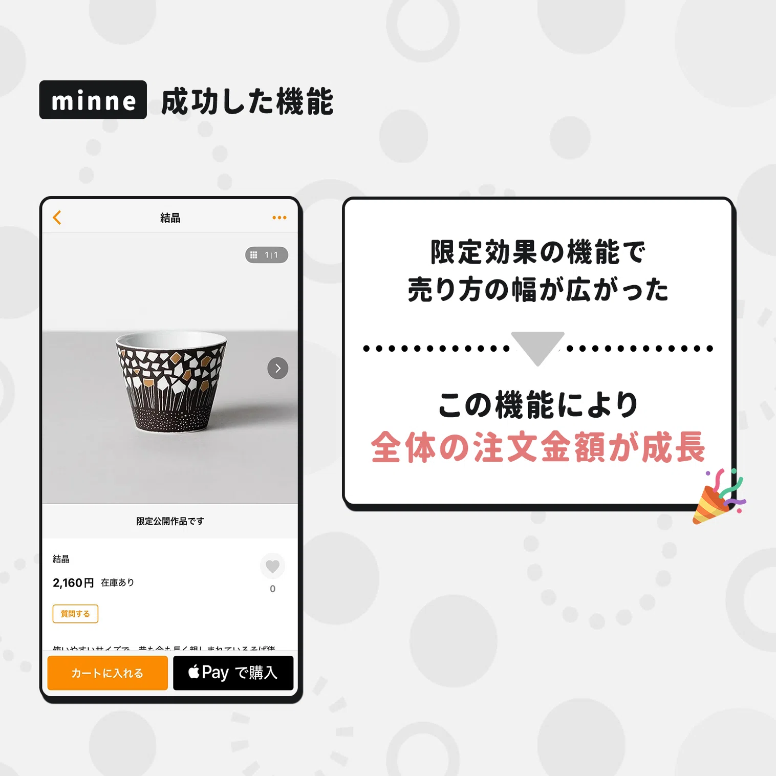 購入完了画面の「シェア文言」を応援型にしたらシェア率が約1.5倍に