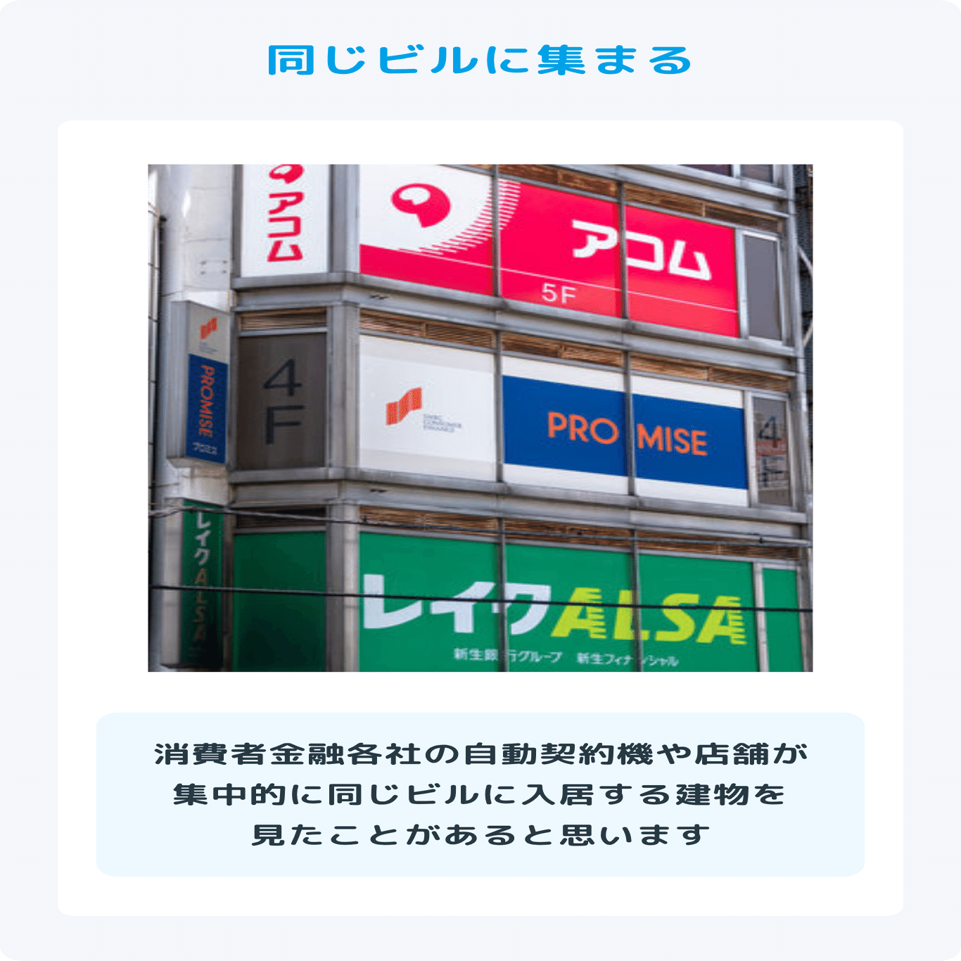 なぜ消費者金融は同じビルに集まるのか？サラ金ビルができる理由