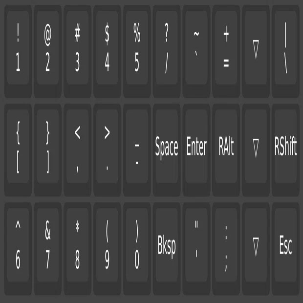 現時点の河童キーボード（30キー）の配列｜神沼三平太（AIで脳を拡張