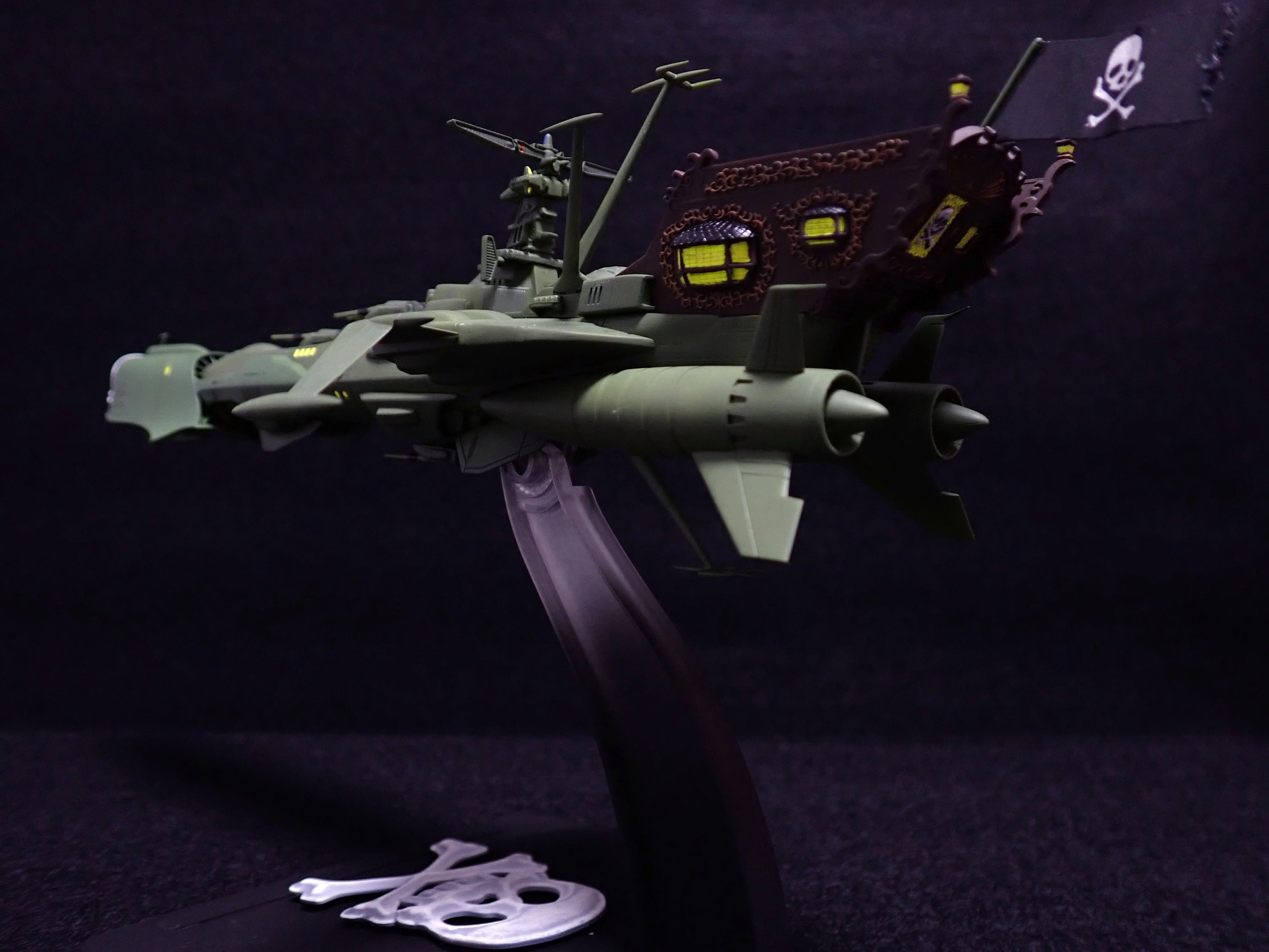 俺の旗のもとに：1/2500 アルカディア号（完成編）｜積みプラで詰んだAKI