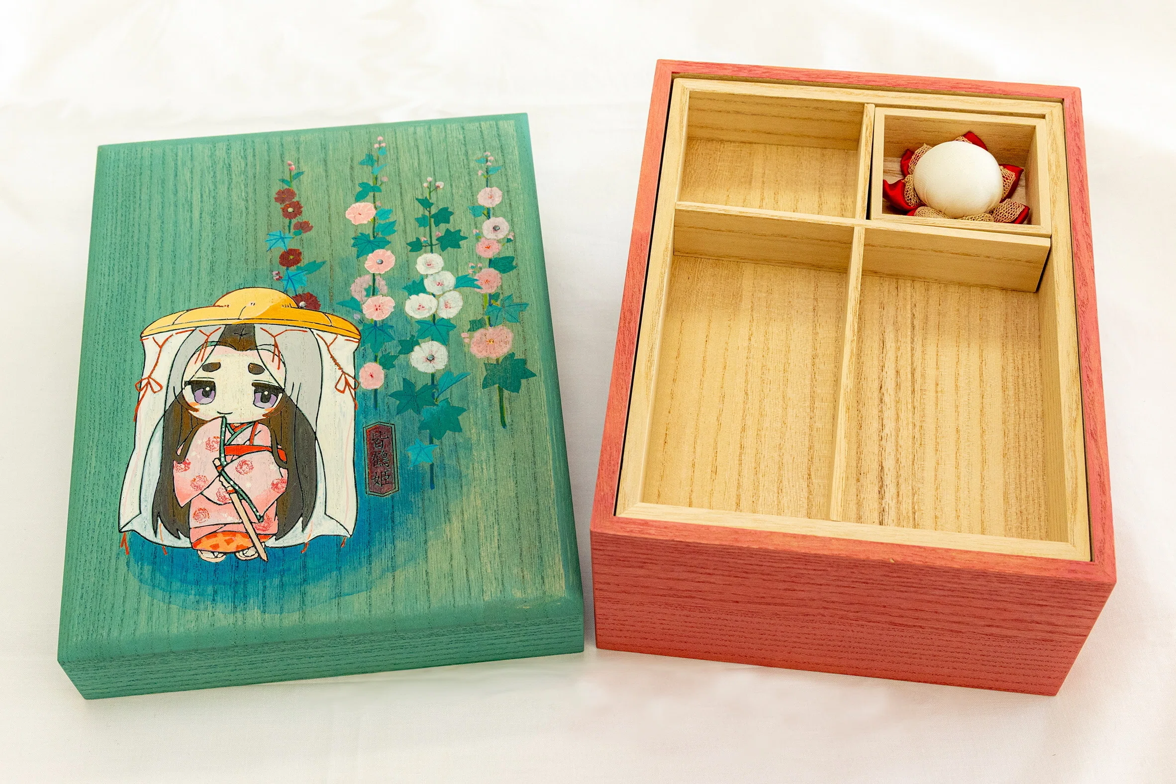 河東地域イメージキャラクターの「皆鶴姫」をあしらった新たな伝統工芸