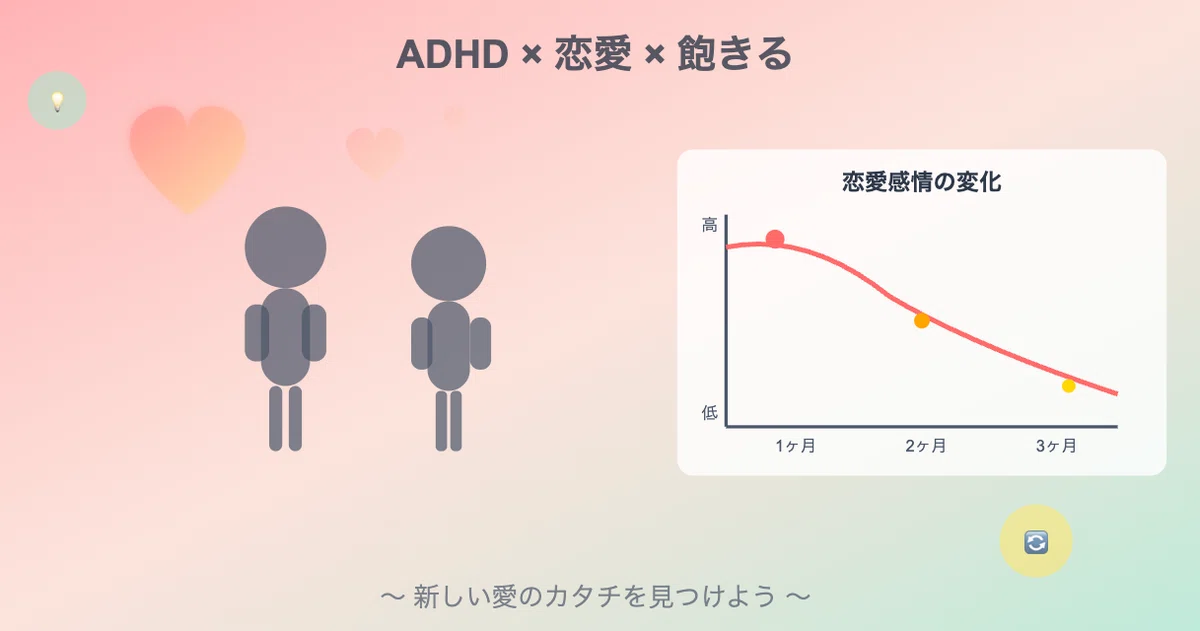 ADHD恋愛で飽きるのは「学習済み」のサイン🧠 愛し続ける刺激再設計プラン｜高瀬レン