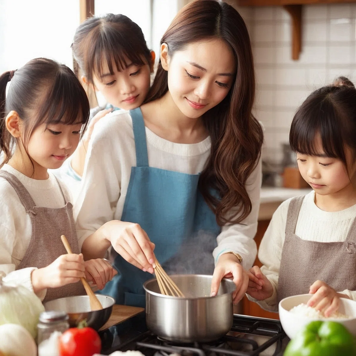 AI画像 販売 料理 家庭料理 手作り 家族 親子 <30枚>(有料300円:写真販売中)01