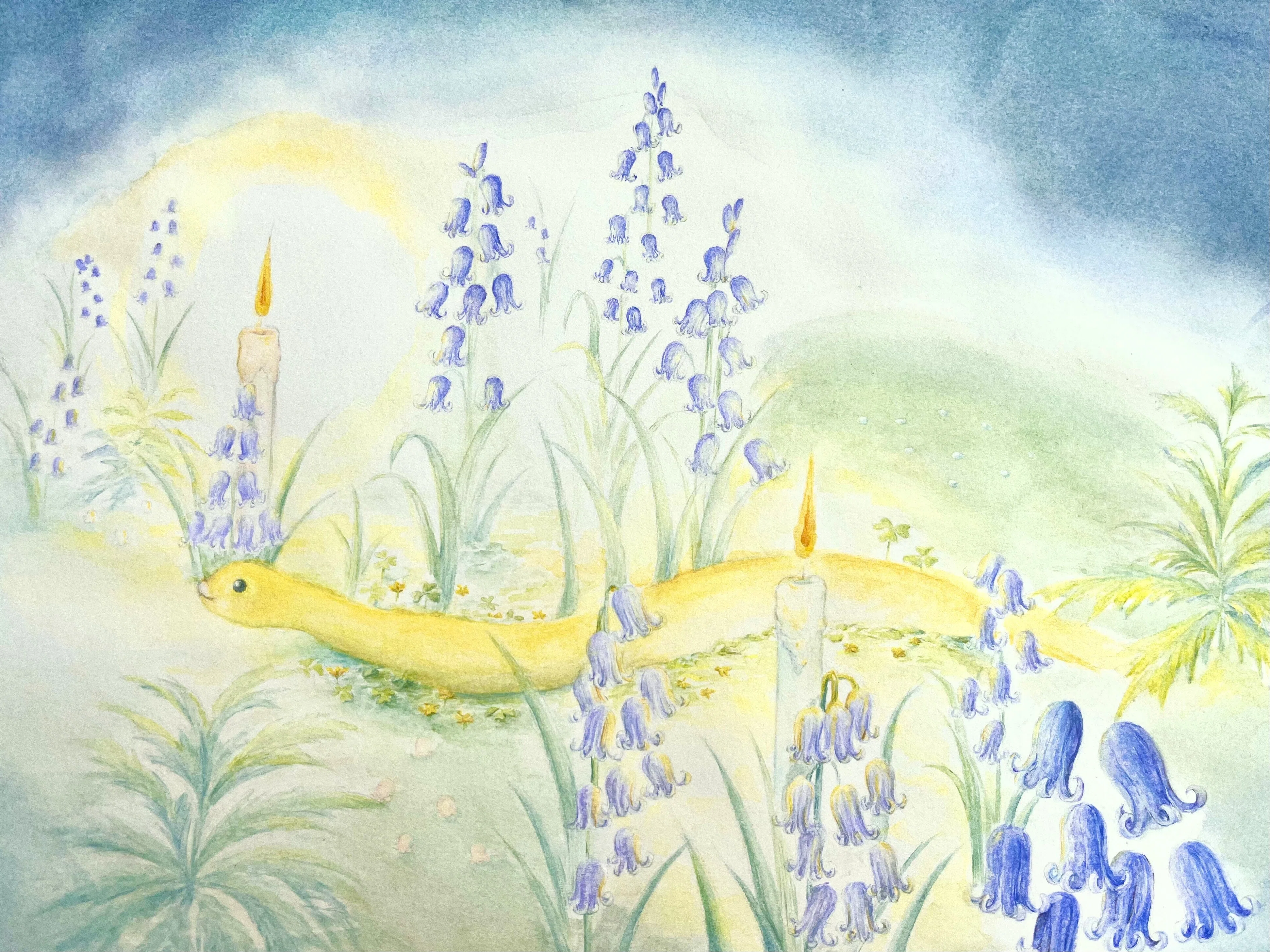 春の夜 ブルーベルの森を描いたら、ゲシュタルト崩壊した話｜NORDIC TALES
