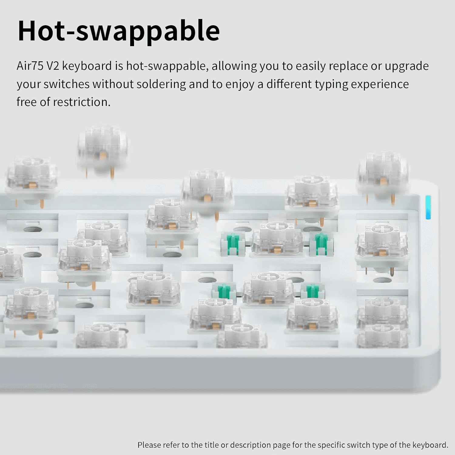 nuphy Air75 V2 ホワイト 赤軸 75% ワイヤレスキーボード｜GetGadgetGot