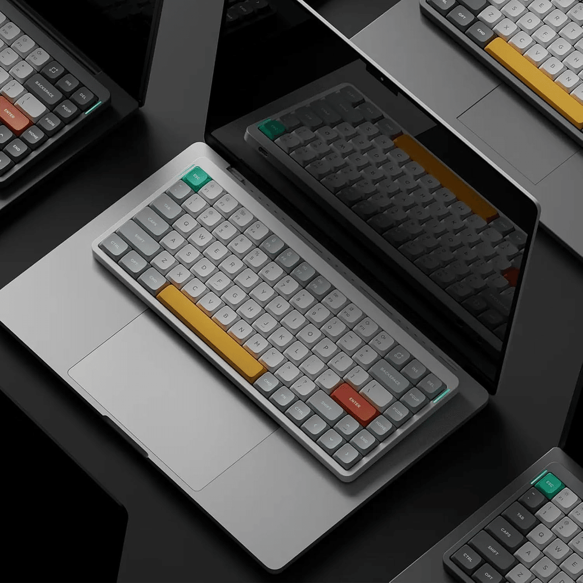 nuphy Air75 V2 ホワイト 赤軸 75% ワイヤレスキーボード