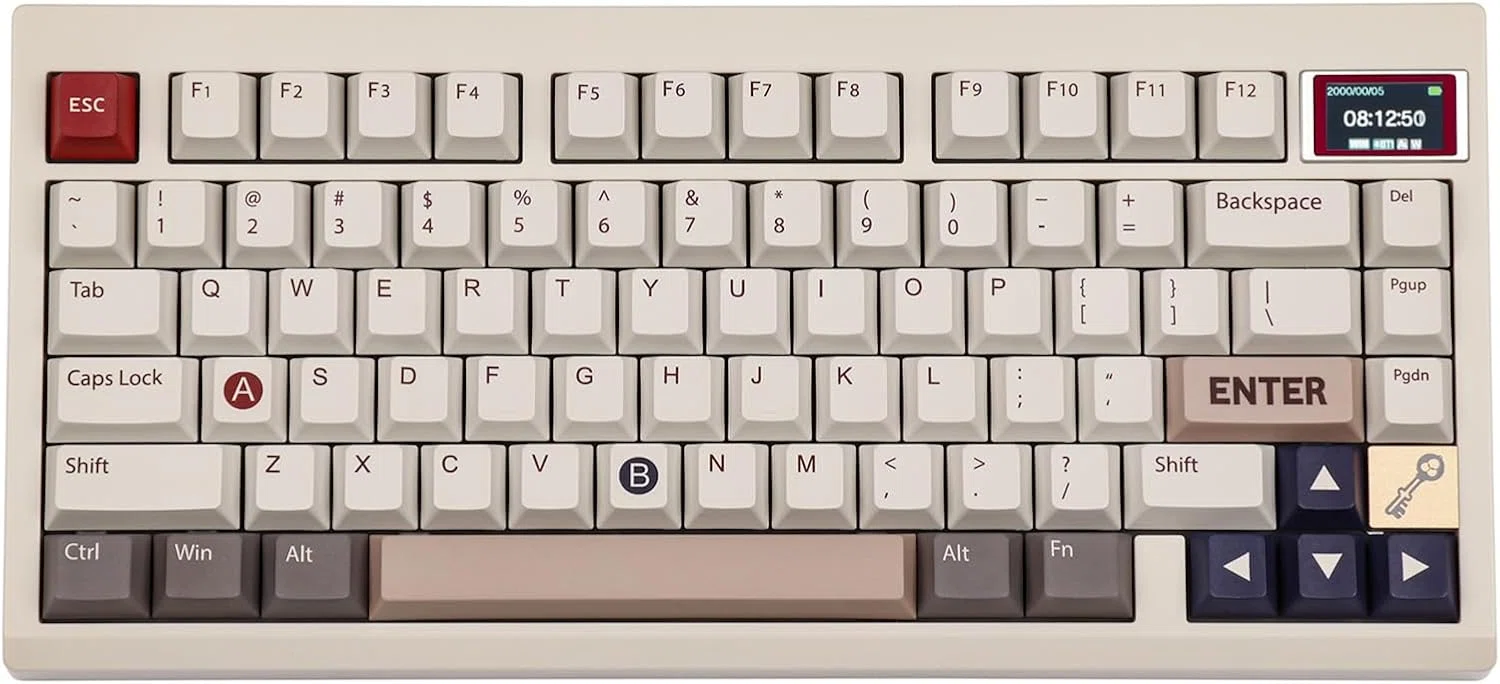 EPOMAKER TH80 PRO V2 ワイヤレス ゲーミングキーボード Retro White