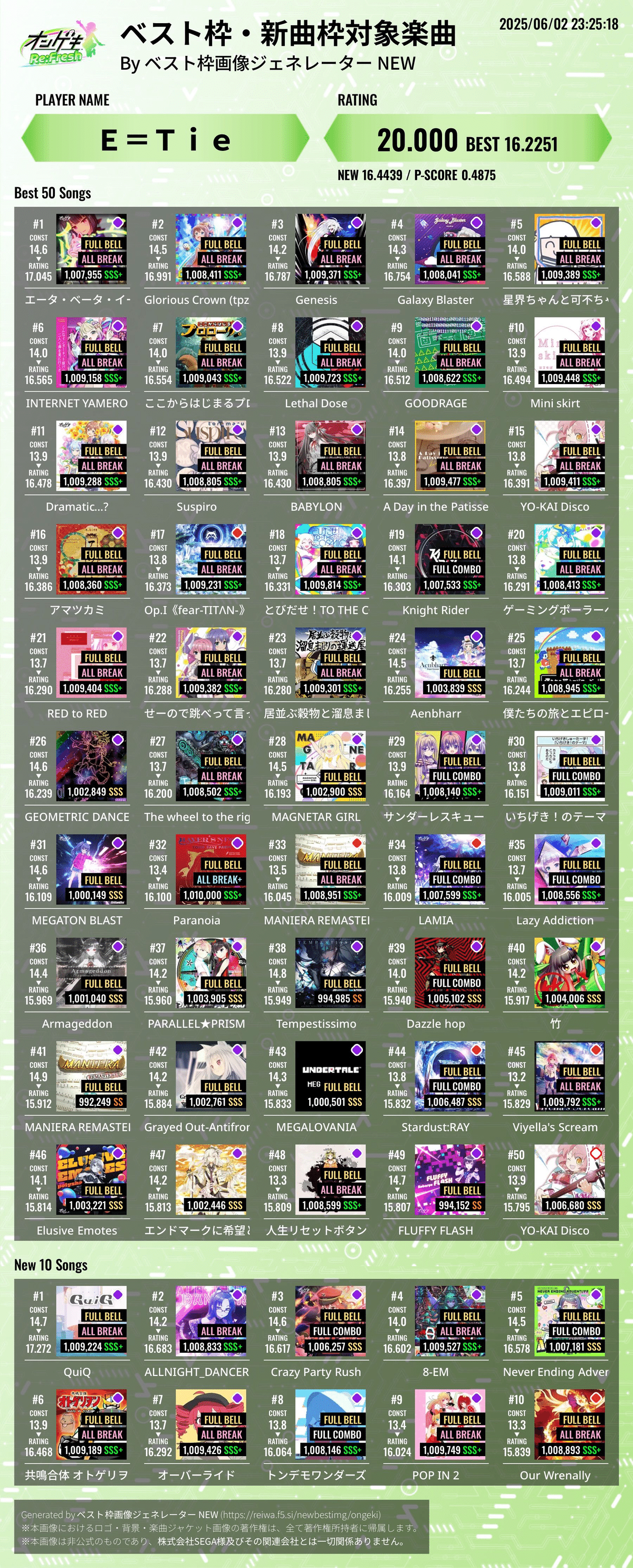 必見】オンゲキ Re:Fresh レート20への道とベ枠紹介｜iiTAi