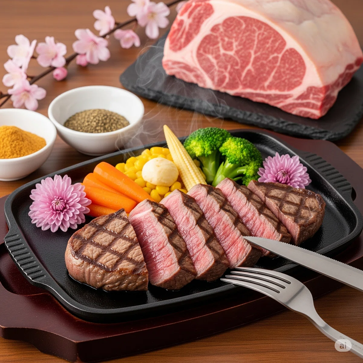 AI画像 販売 ステーキ お肉 食べ物 ＜30枚＞（有料300円：写真販売中）01