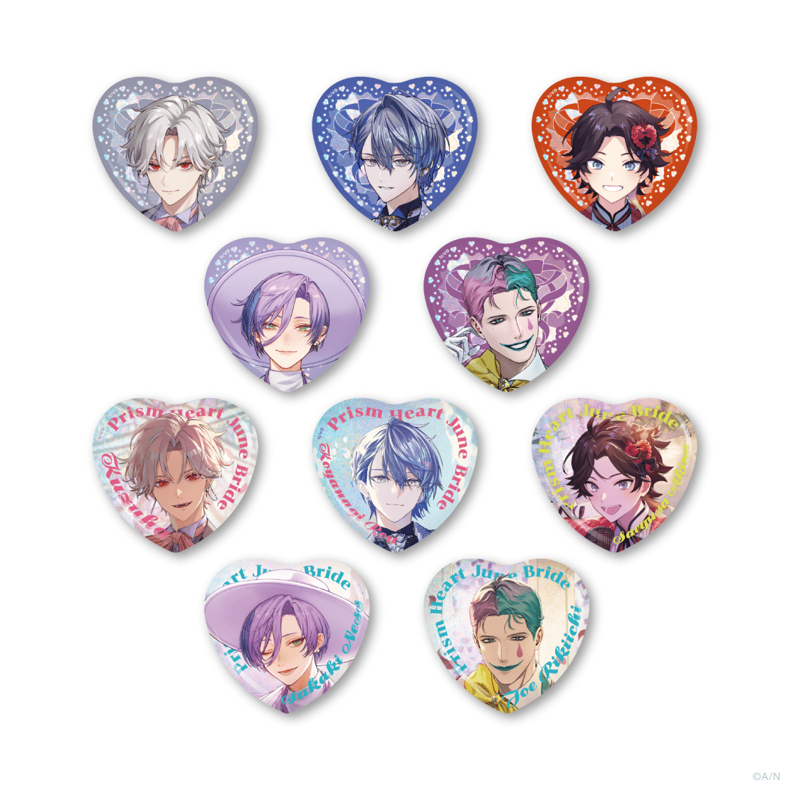 にじさんじ ジューンブライド 石神のぞみ 缶バッジ にじさんじから「Prism Heart June Bride」グッズが6月16日に