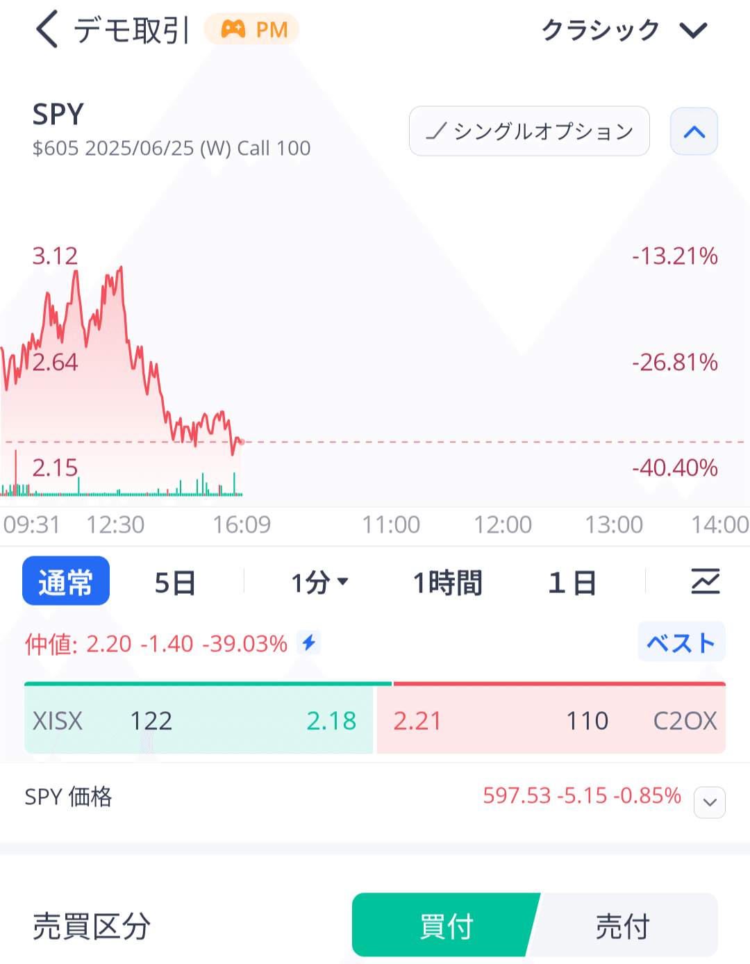 ウィブル証券でデモトレードのやり方【初心者向け｜オプション編】｜🌻🐠