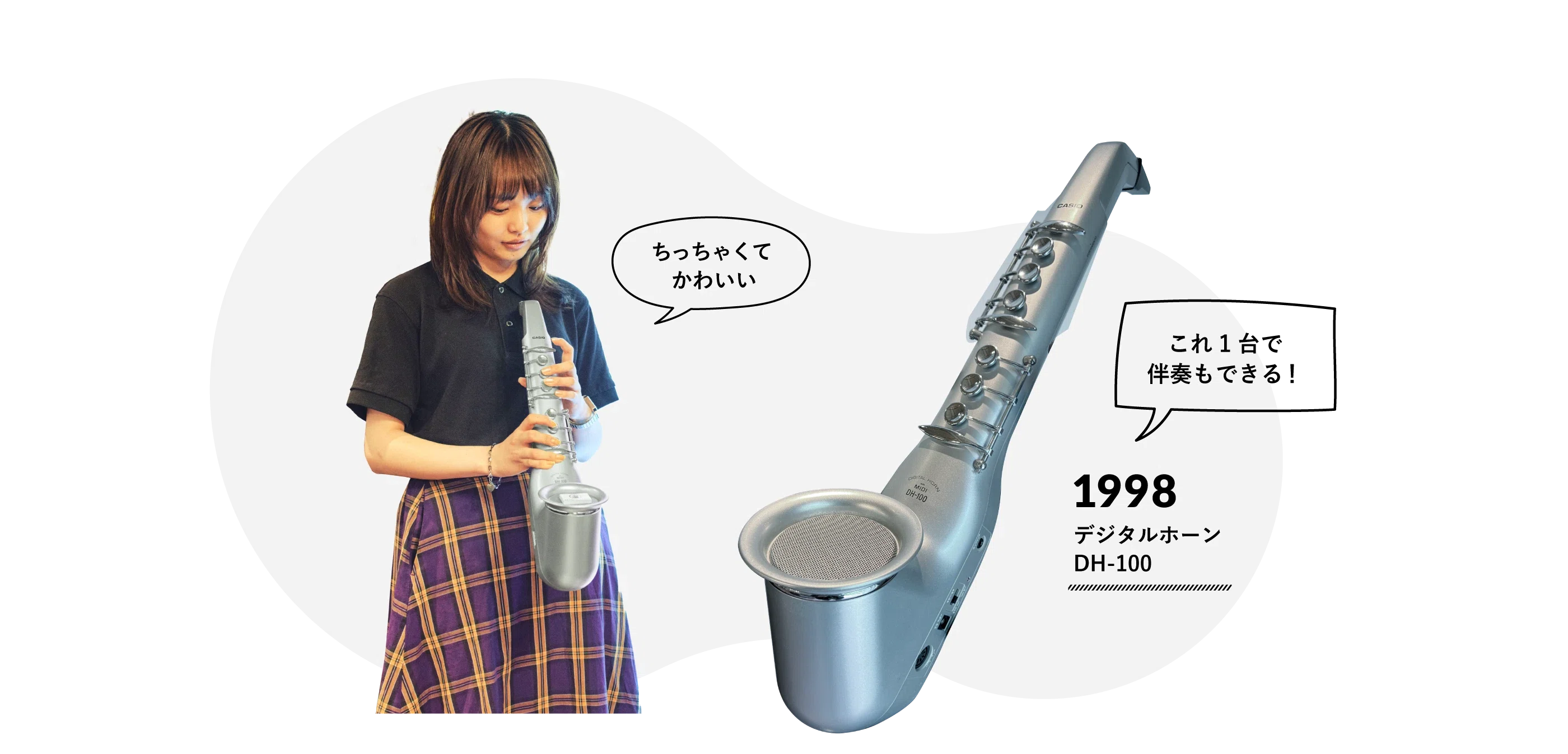 ☆CASIO カシオ デジタルホーン サックス MIDI DH-100 現状・ジャンク