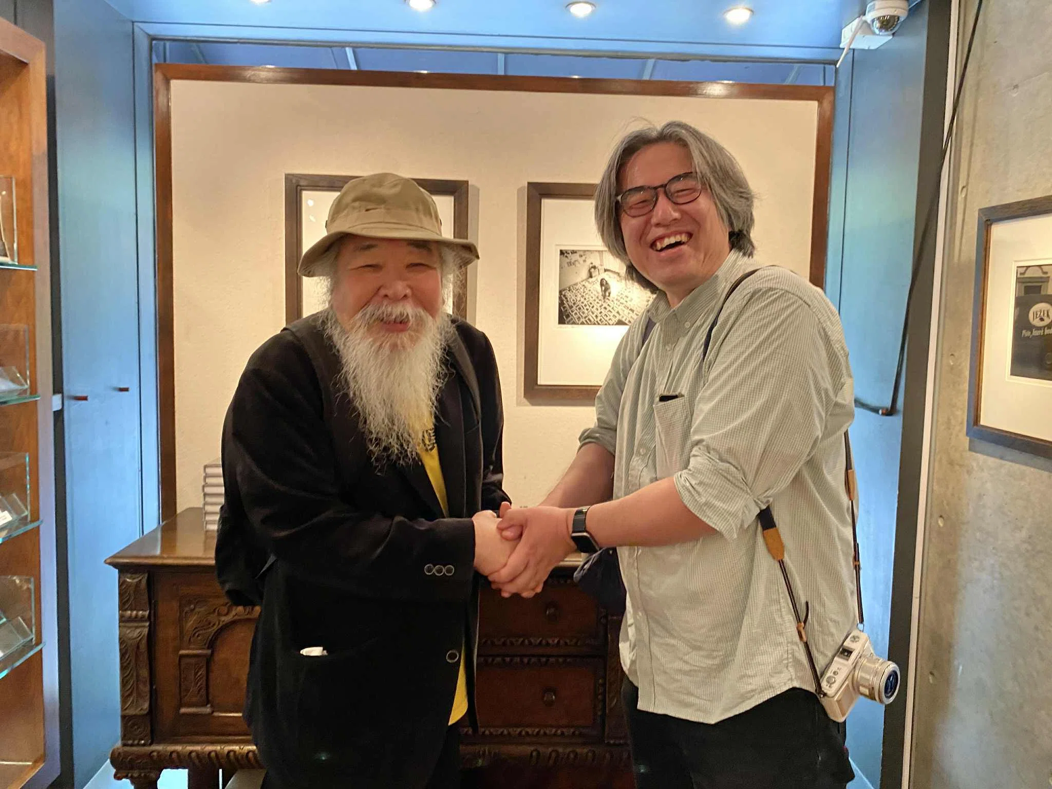 20250618 ギャラリーBauhausにて、田中長徳さんにお目にかかることが