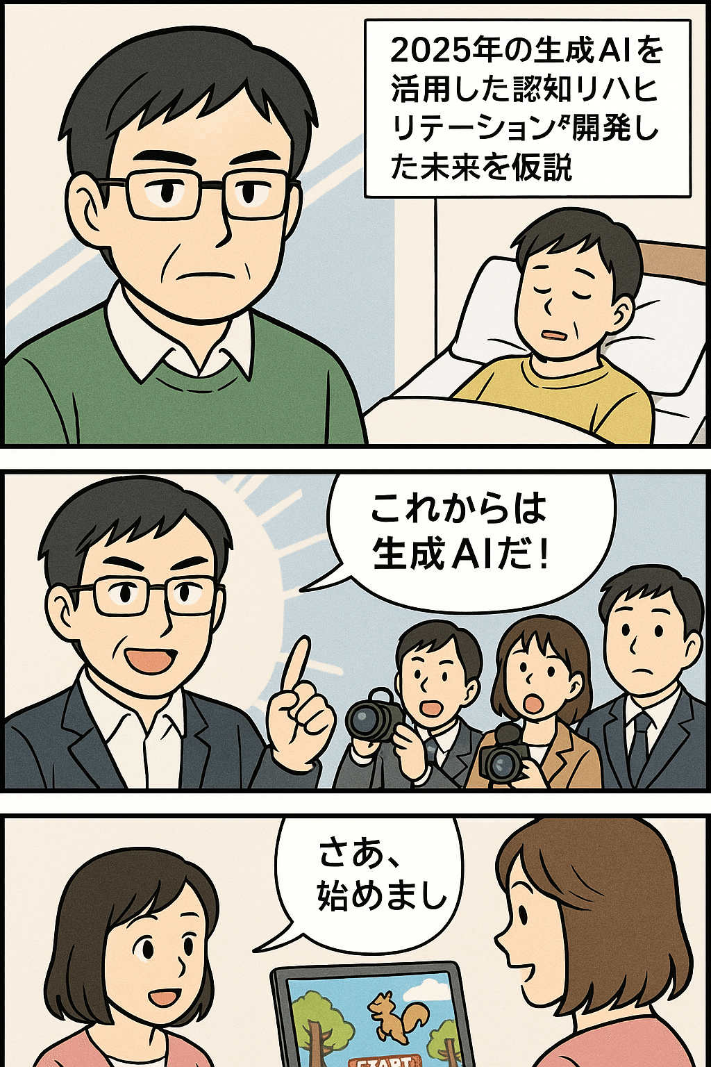 Winny 事件の天才プログラマー金子勇氏が、2025年の生成AIを活用した認知リハビリテーションを開発した未来を仮説｜高次な人間脳機能と生成AIの共存未来