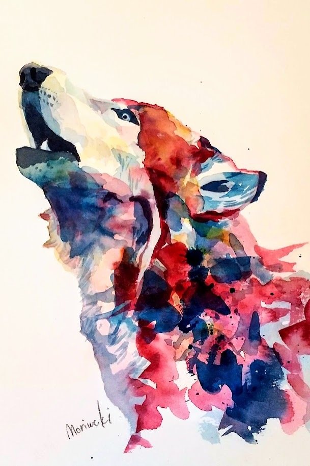 個展情報】森脇由宇 原画展『水と油』 watercolor & oilpastel