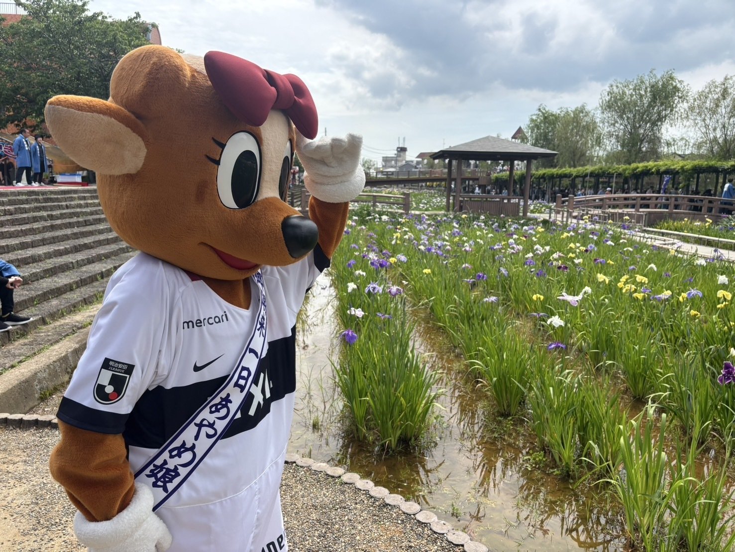 水郷潮来一日あやめ娘として、しかこがPRしてきました！｜鹿島アントラーズ