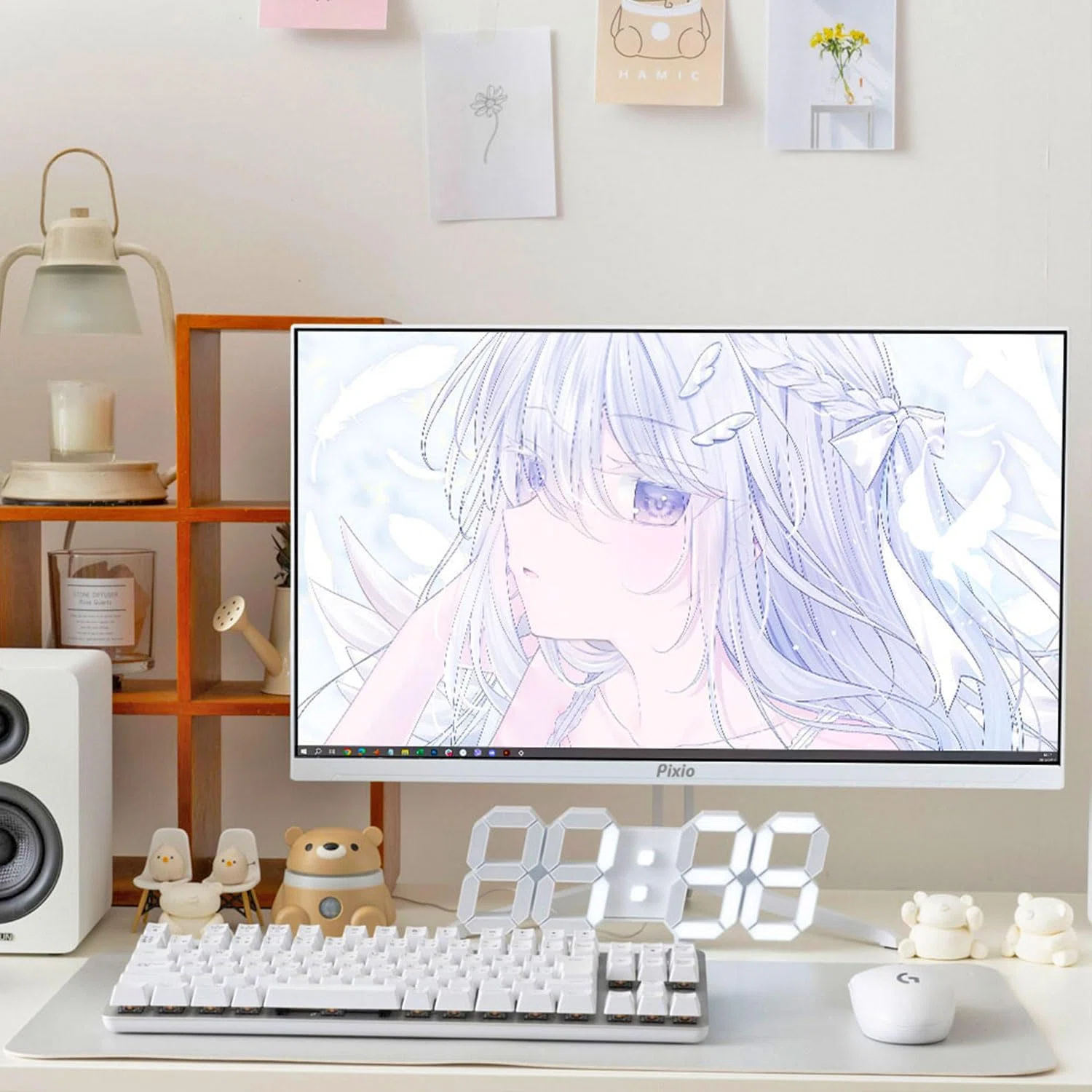Pixio PX248 Wave White 23.8インチ 200Hz ゲーミングモニター