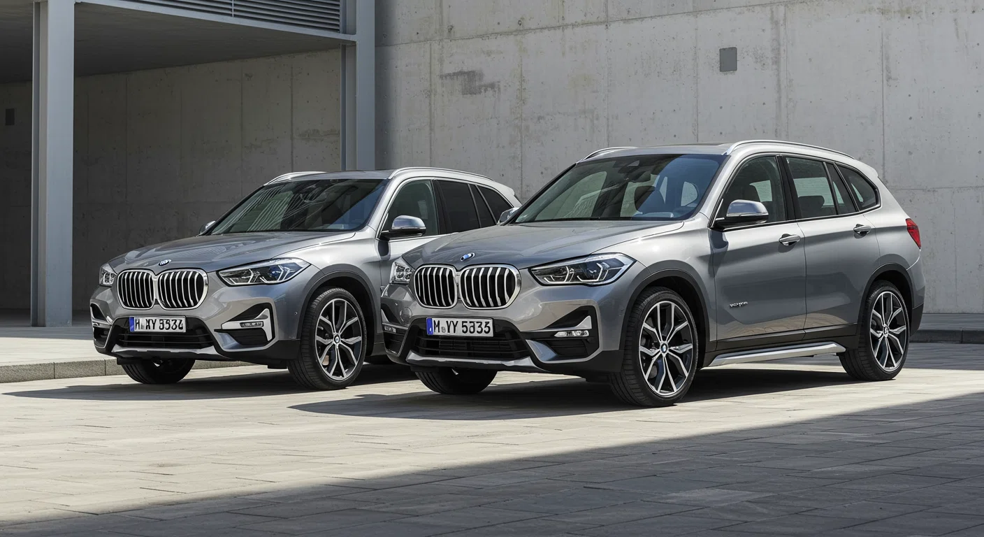 BMW X1のコンパクトなサイズ感を示す画像