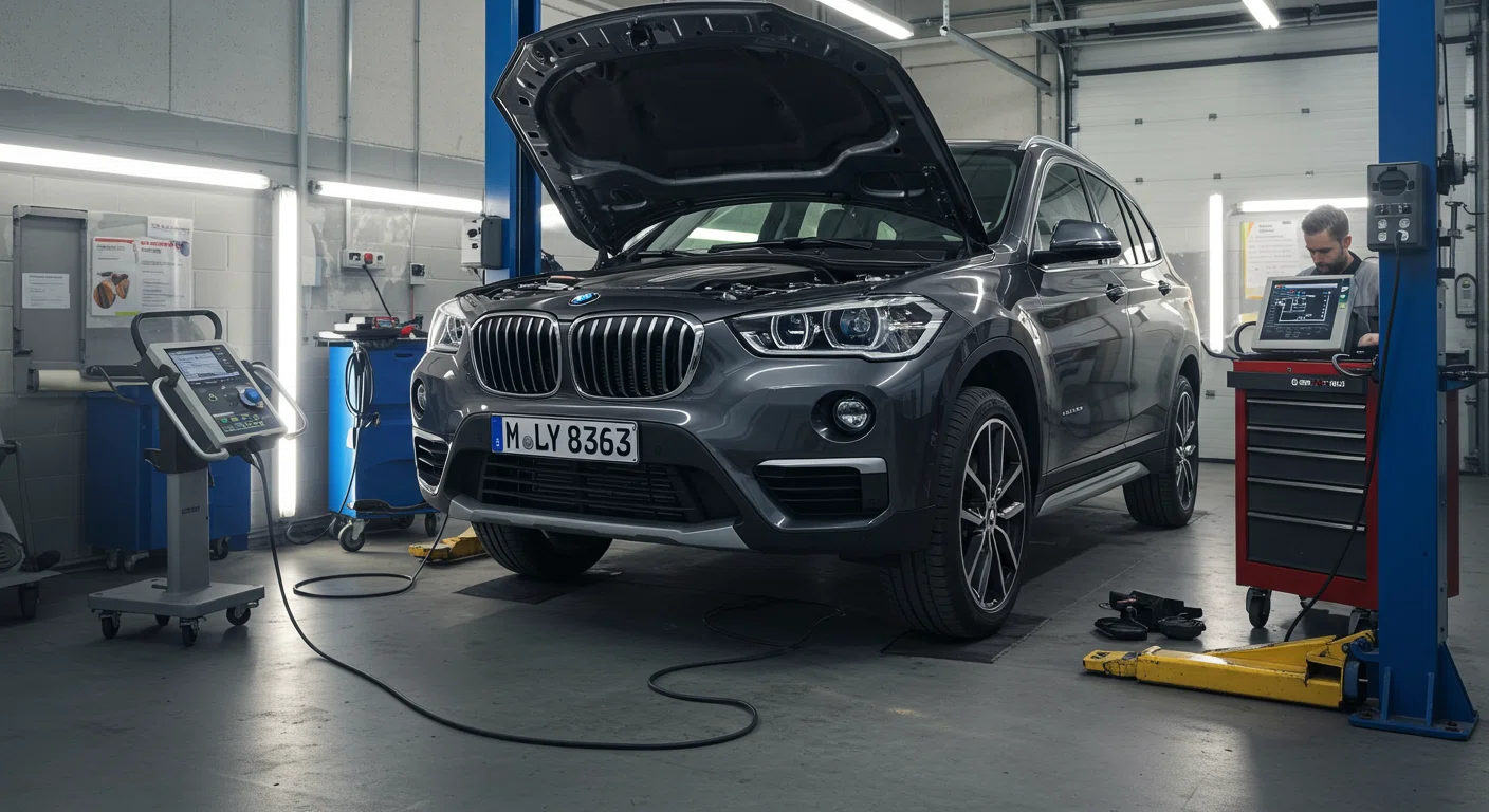 BMW X1のメンテナンス風景