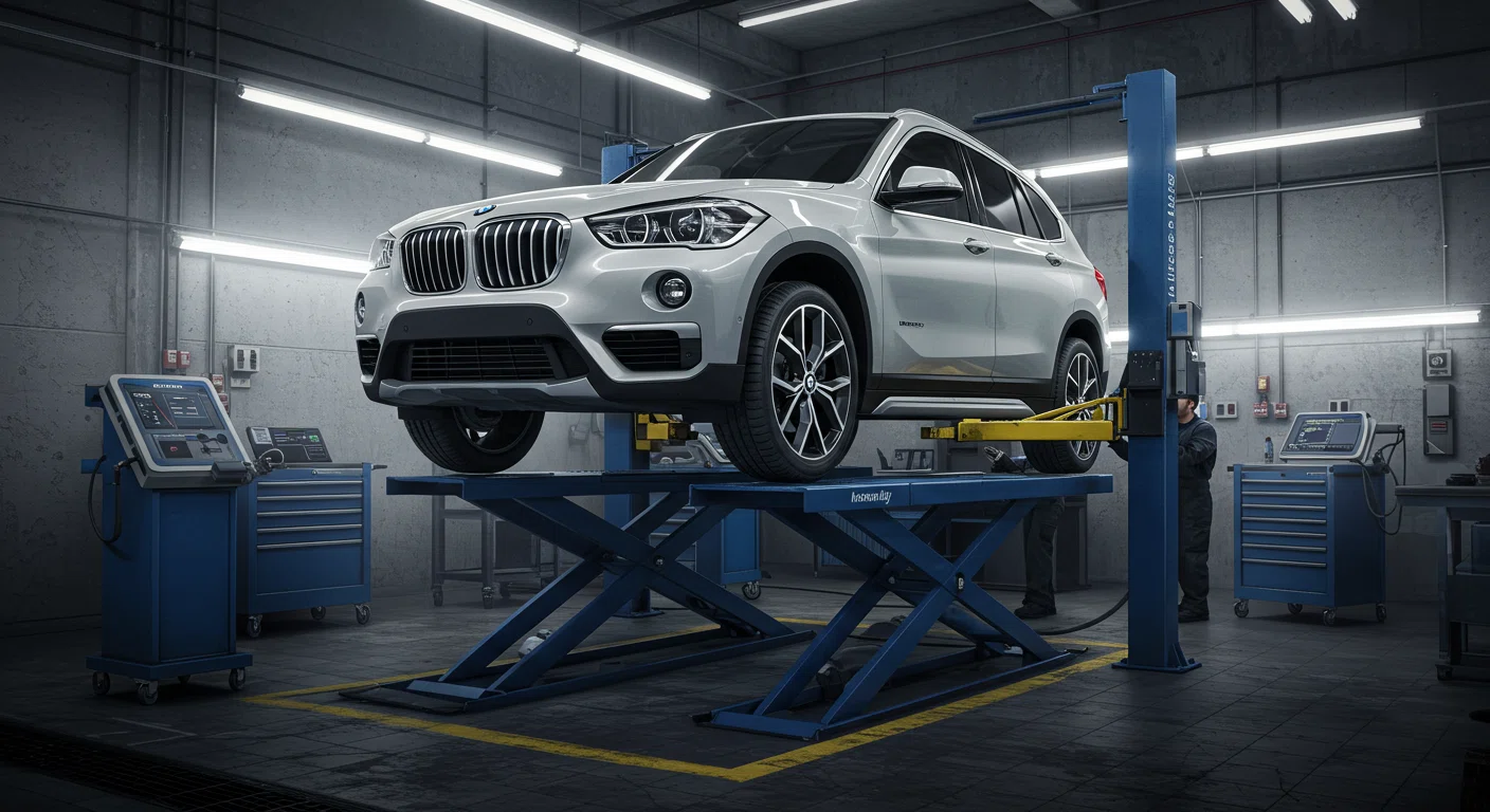 BMW X1のメンテナンス風景