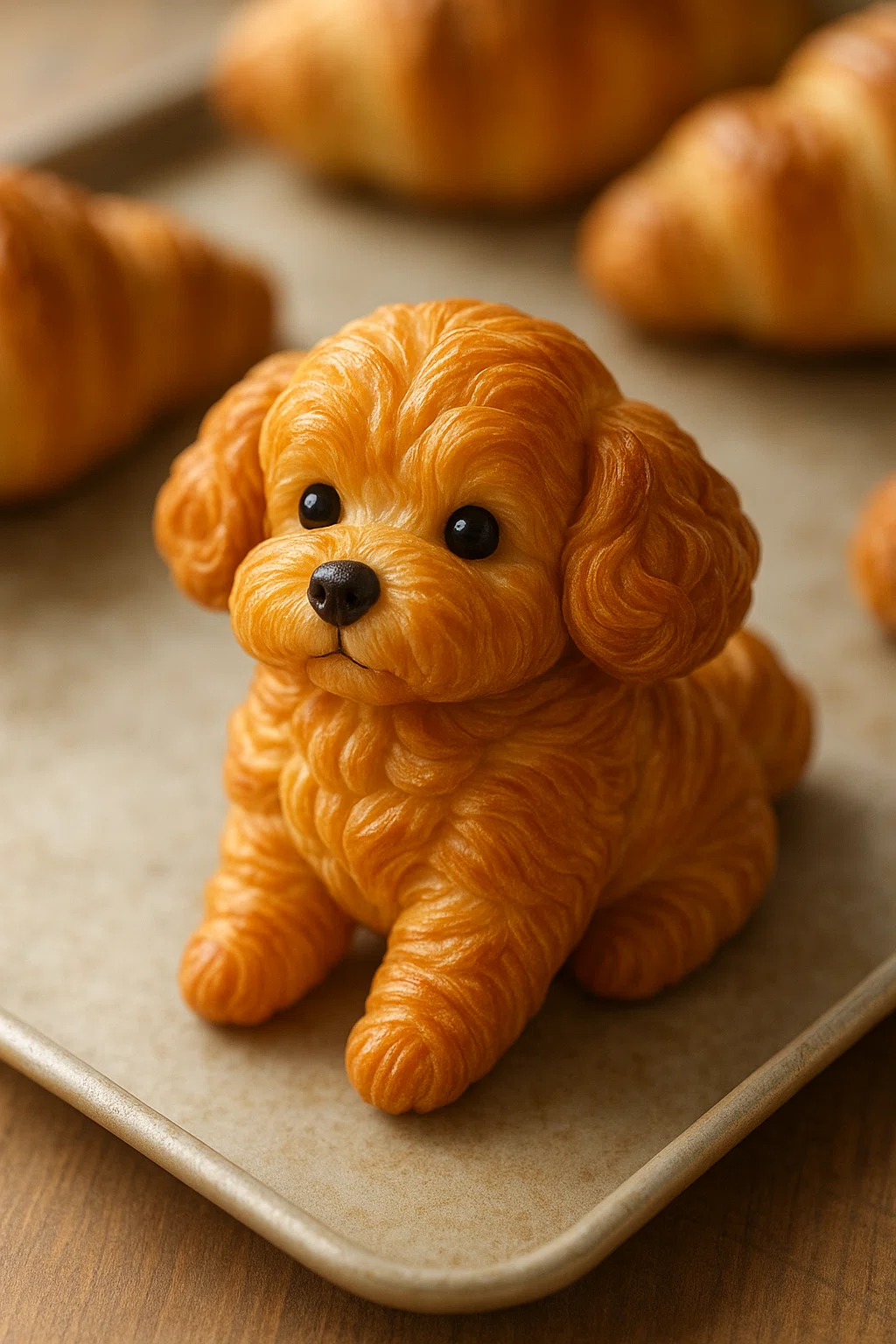 🐶🥐パン屋さんに並ぶ“コーギー型クロワッサン”の作り方【AI画像レシピ
