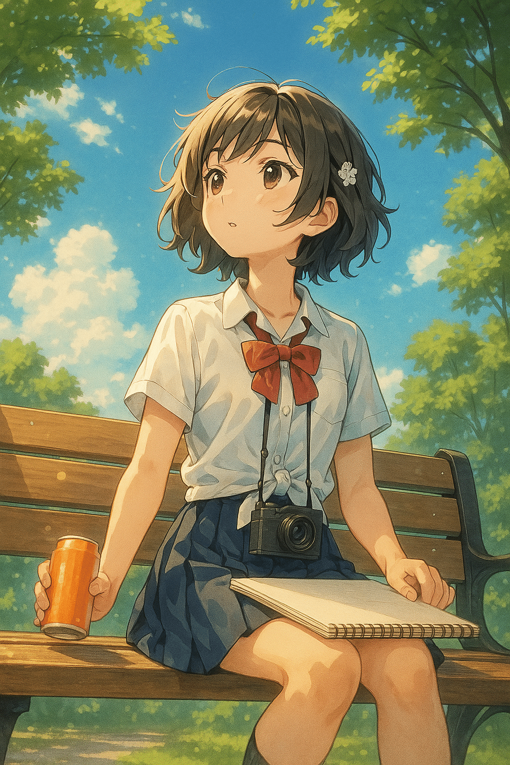 空の色を知らない日。 −いろは、今日も絵になる冒険を。− （AI