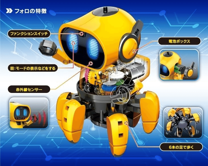 ロボット wst エレキット フォロ 6足歩行ロボットキット MR-9107R|GetGadgetGot