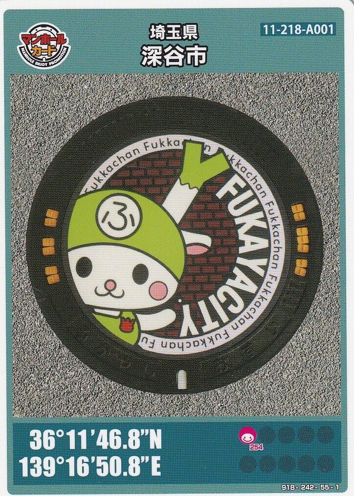 長野県 小諸 佐久市、埼玉県深谷市 マンホールカード 5枚セット 長野