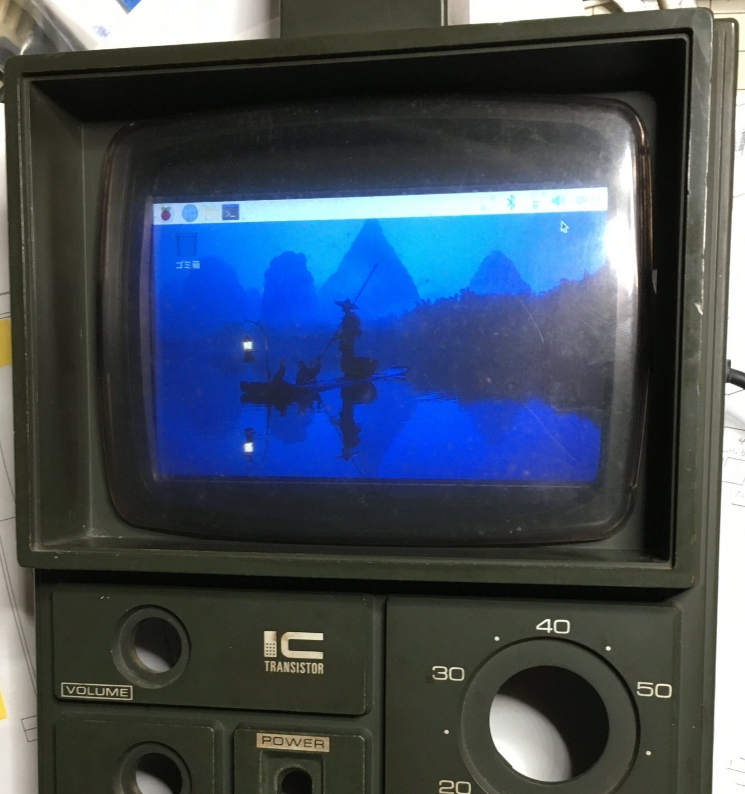 75製、テレビRANGER-505 ポータブルテレビ レトロ ナショナル RANGER-505 ジャンク