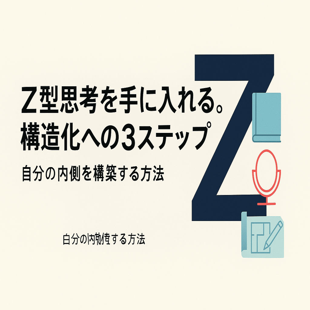 Z型思考を手に入れる。構造化への3ステップ──自分の内側を構築する