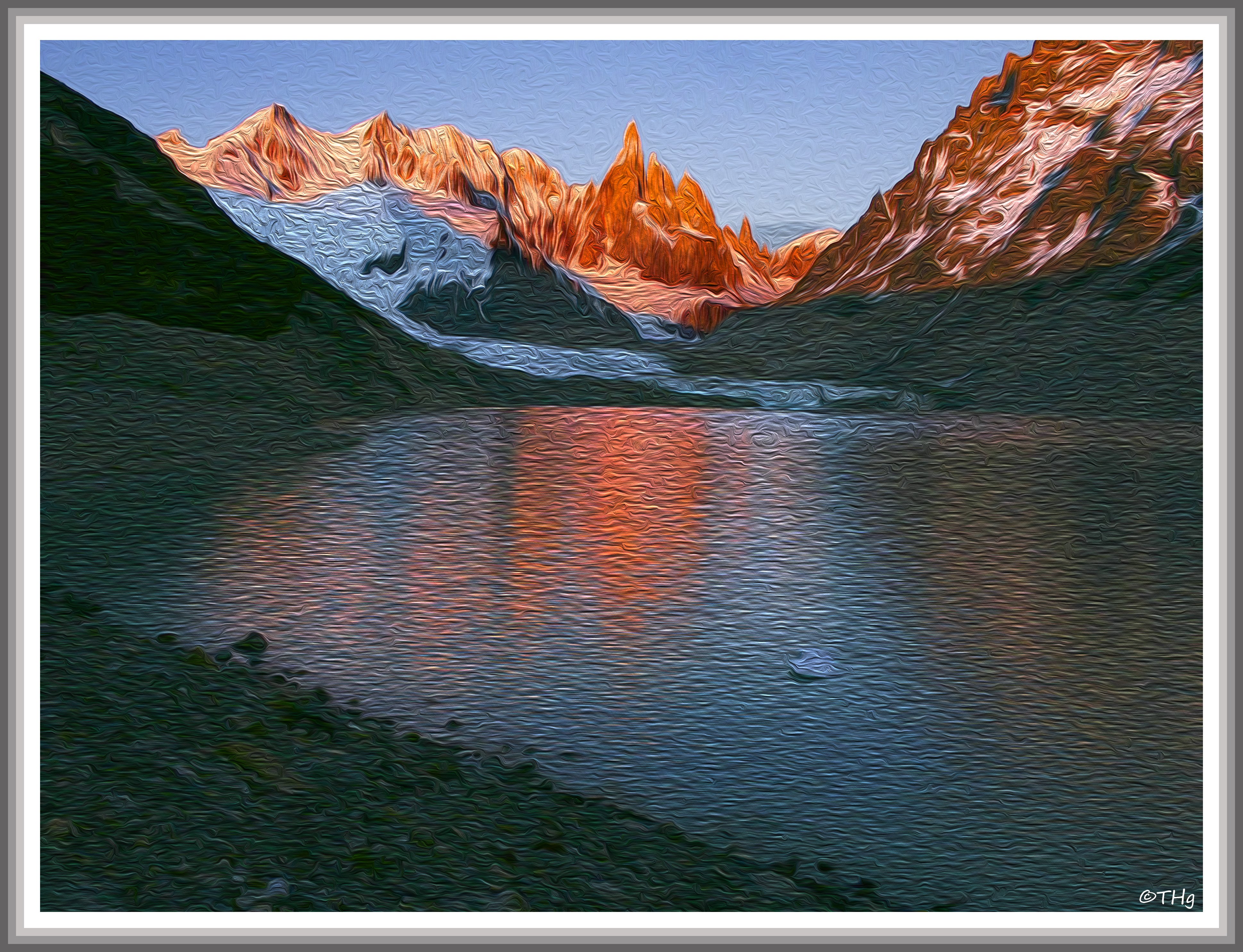 セロトーレの印象（油彩風）｜taka