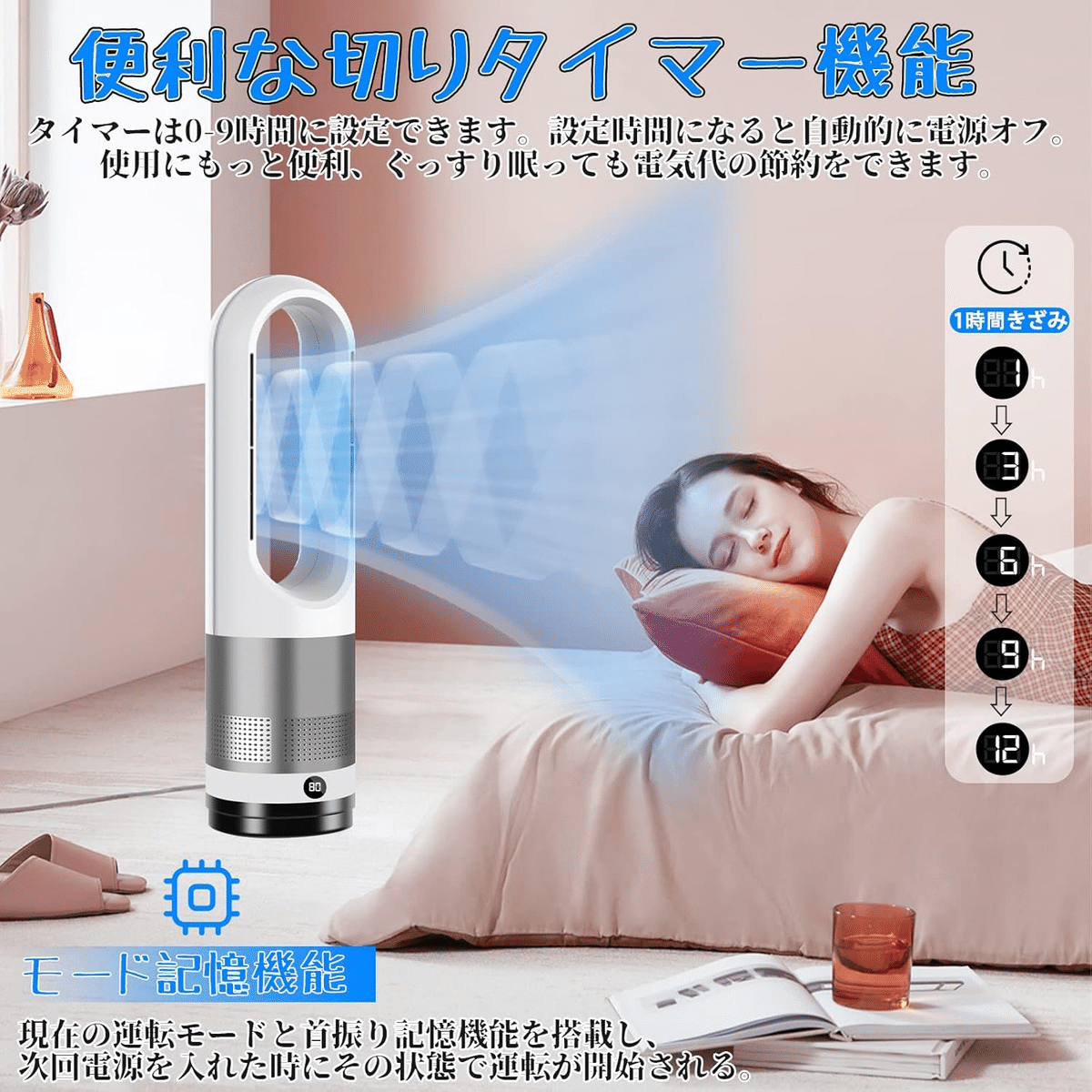 2024年購入 タワー ファン セラミック ヒーター 冷暖房 Amazon | 【2025新登場・冷暖兼用・羽根なし 】扇風機 タワー