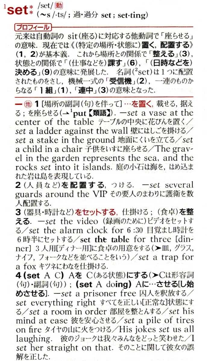Summary of Major Learner's English-Japanese Dictionaries