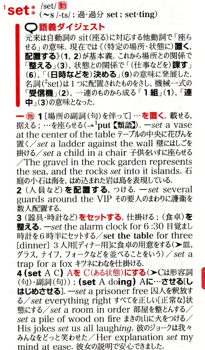 Summary of Major Learner's English-Japanese Dictionaries