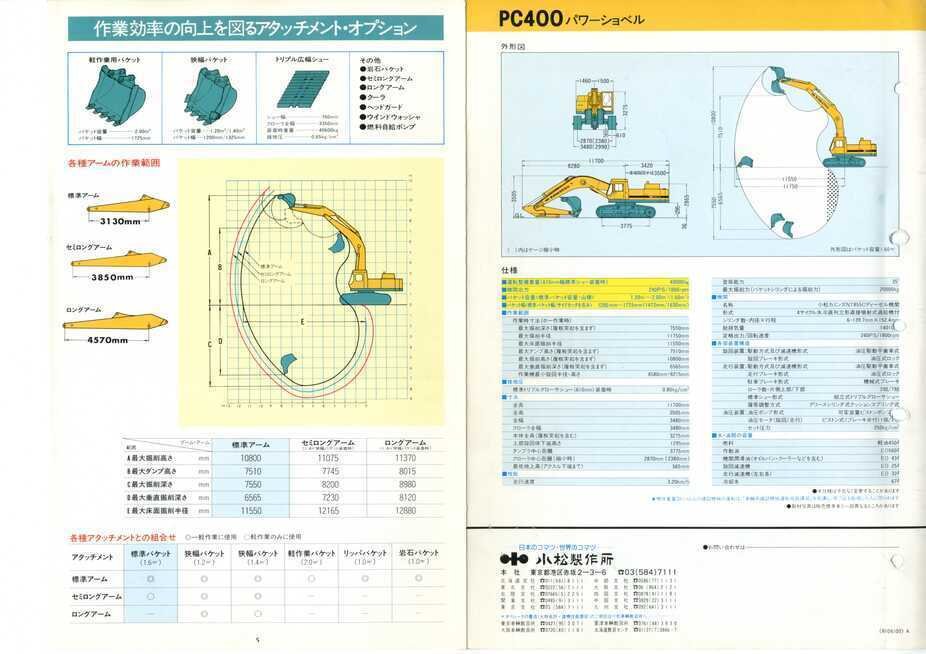 小松製作所 PC400 コマツパワーショベル 新発売｜建設機械化