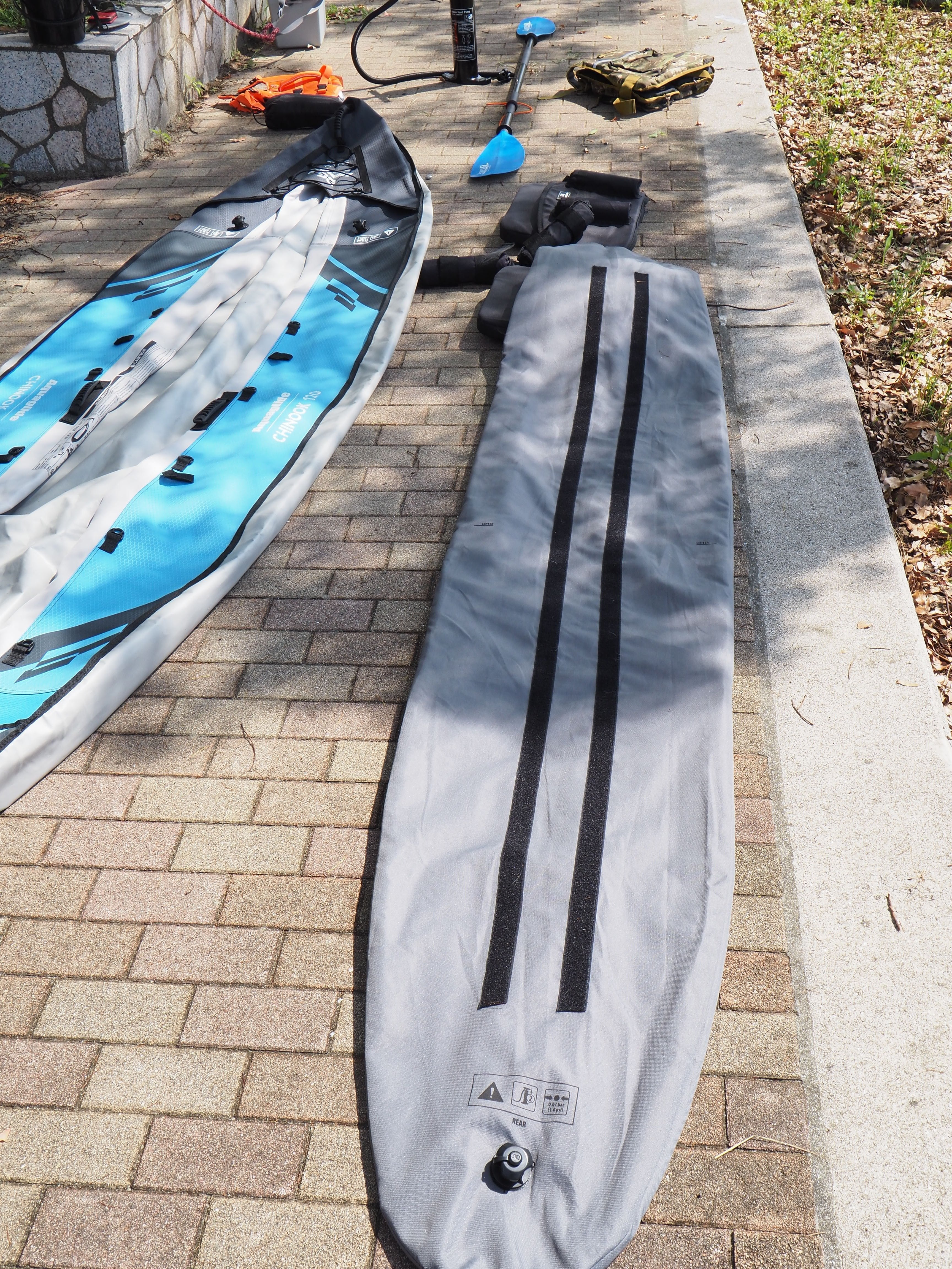 【カヌー大人２名＋子供１名一式】227kgまで★アクアグライドチヌーク120ほか カヌー大人2名＋子供1名一式】227kgまで☆アクアグライド