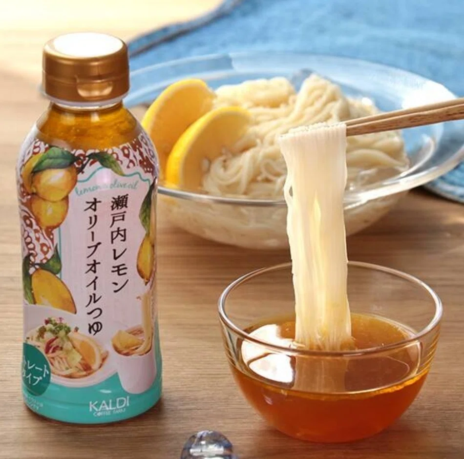 KALDI 瀬戸内レモンオリーブオイルつゆ 300ml 12本セット カルディ KALDI】「瀬戸内レモンオリーブオイルつゆ」で夏ごはんをもっと爽やか