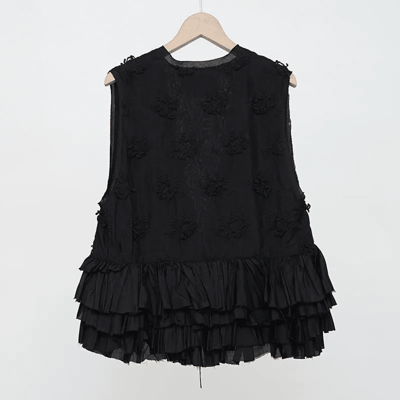 新品タグ付 crinkle crinkle crinkle フリルベスト DRESSTERIOR crinkle crinkle（クリンクルクリンクルクリンクル