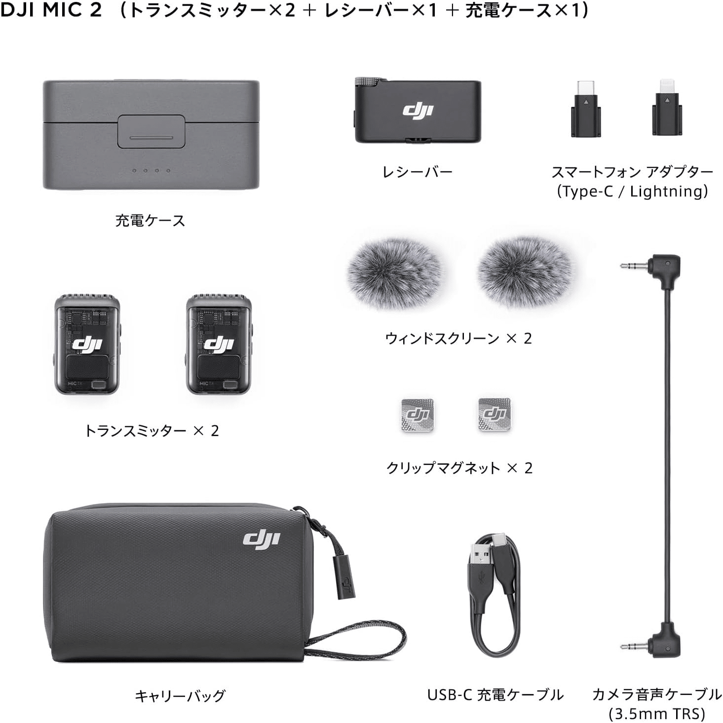 DJI マイクセット 充電ケース付き DJI Mic Mini（2 TX + 1 RX + 充電ケース） - LANDSCAPE オンライン