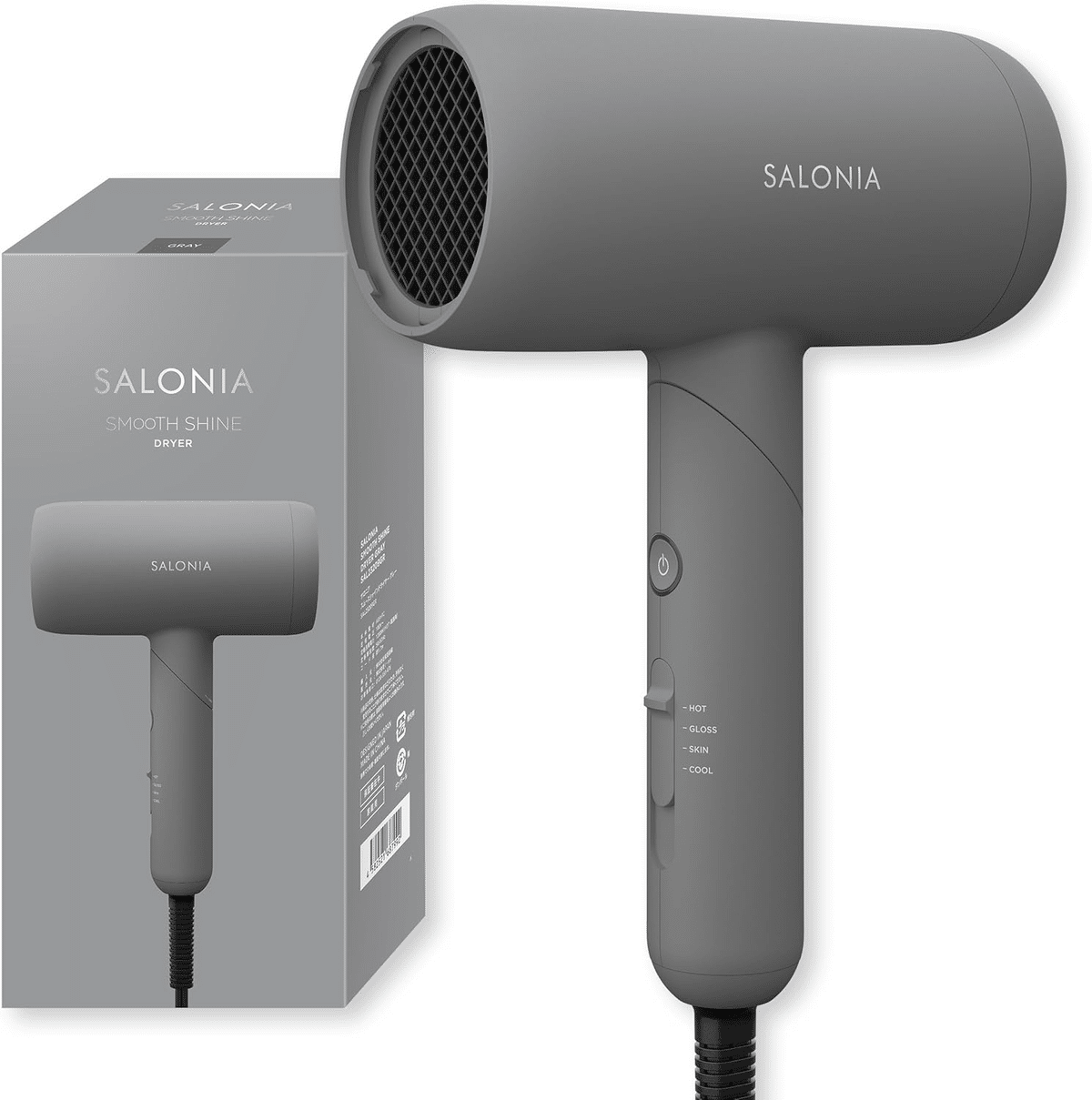 ま*あ様 新品　SALONIA サロニア　スムースシルクドライヤー グレー SALONIA スムースシャイン ドライヤー グレー｜GetGadgetGot