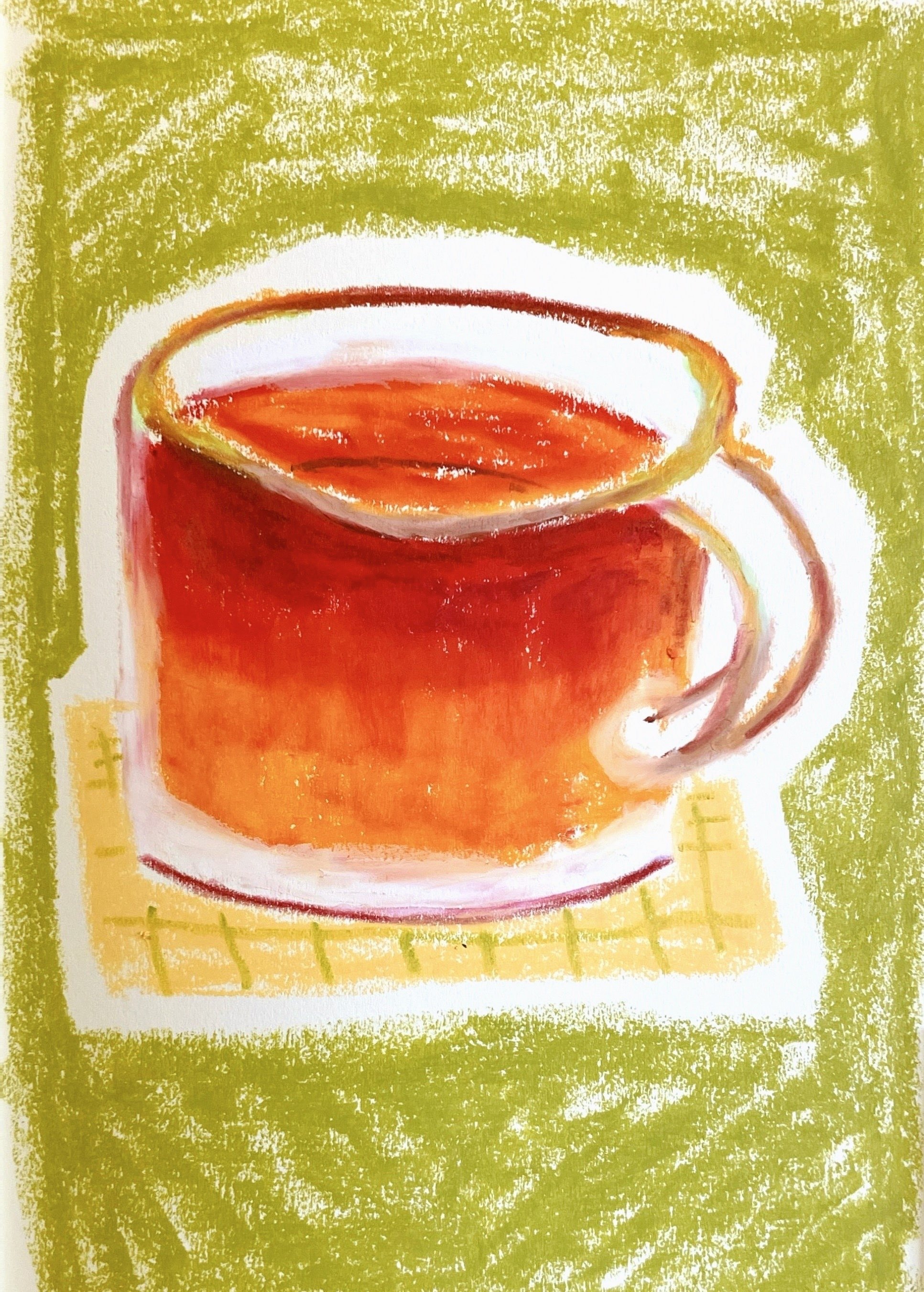 バシッガシッドーン！オイルパステル！の巻｜山丘岳