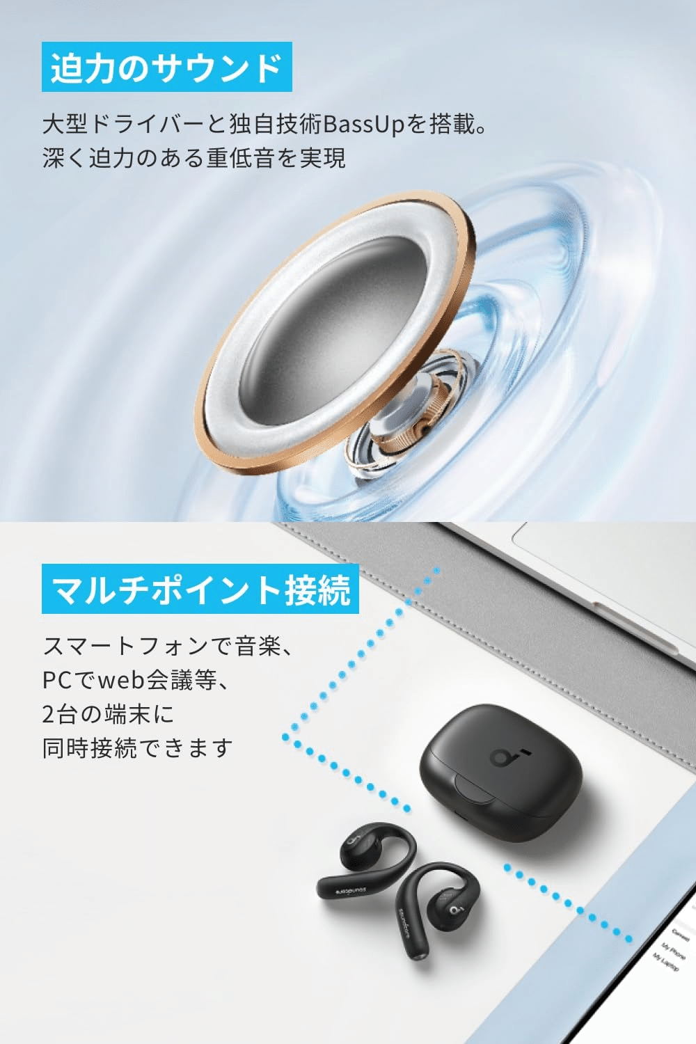 Anker soundcore AeroFit Pro ホワイト Amazon.com: Soundcore by Anker AeroFit Pro Open-Ear