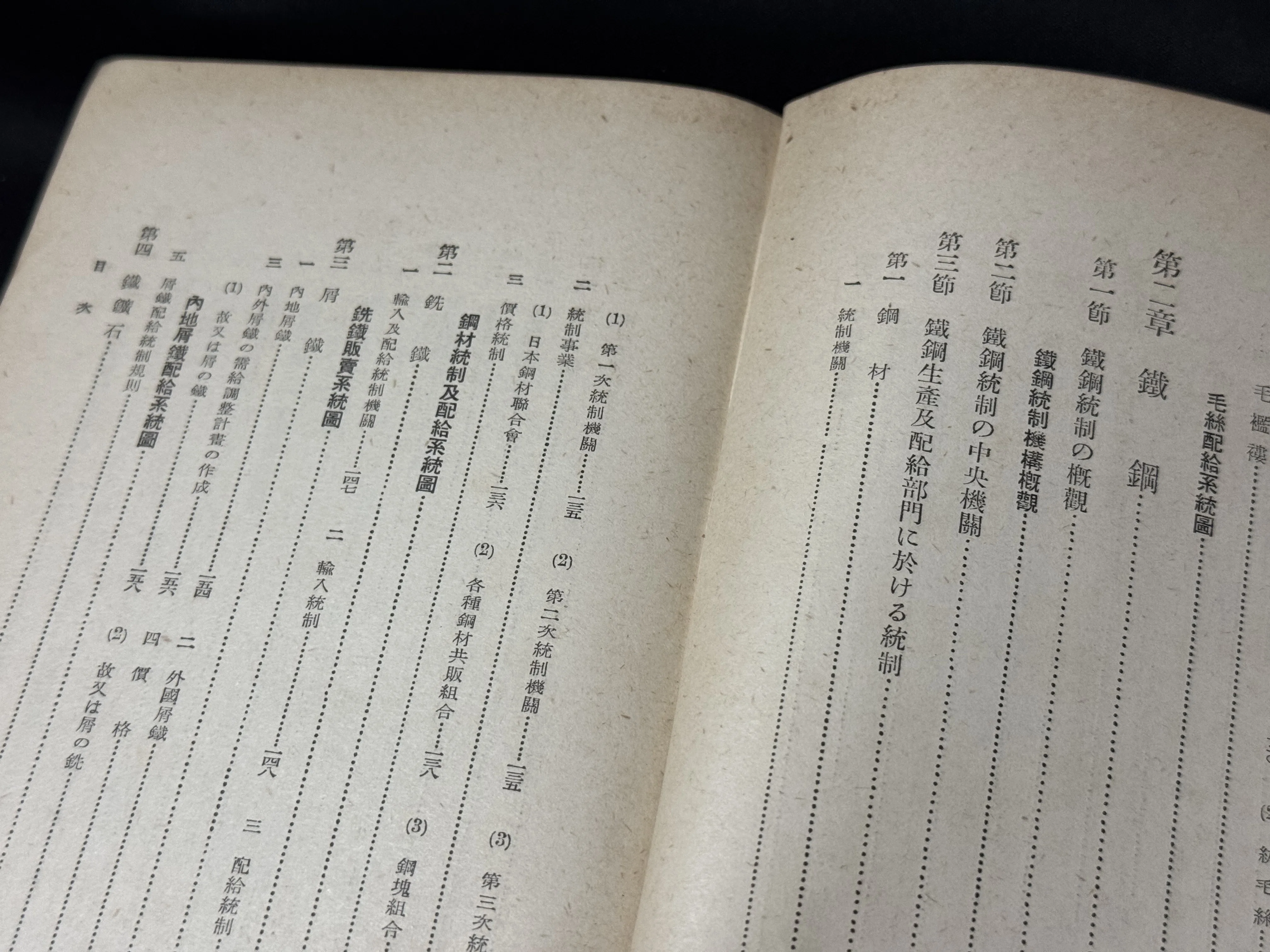1939年の日中戦争当時に出版された「図解物資配給読本」は業界向けな