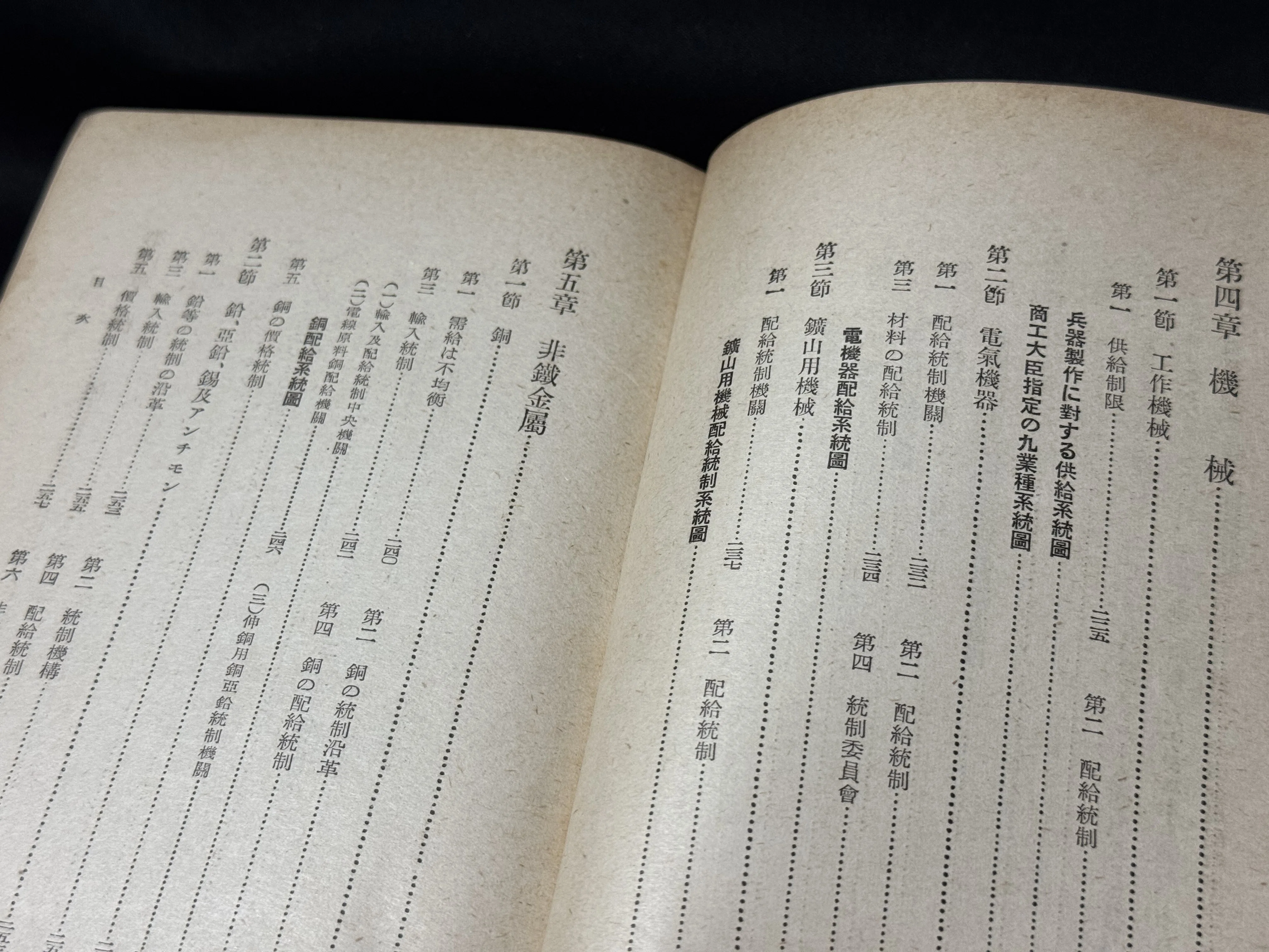 1939年の日中戦争当時に出版された「図解物資配給読本」は業界向けな
